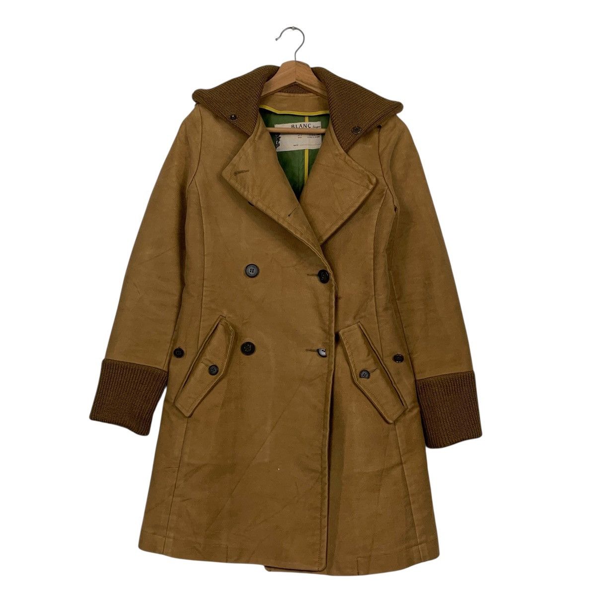 Japanese Brand Blanc Basque Double Breasted Coat Size XS / US 0-2 / IT 36-38 - 1 Thumbnail