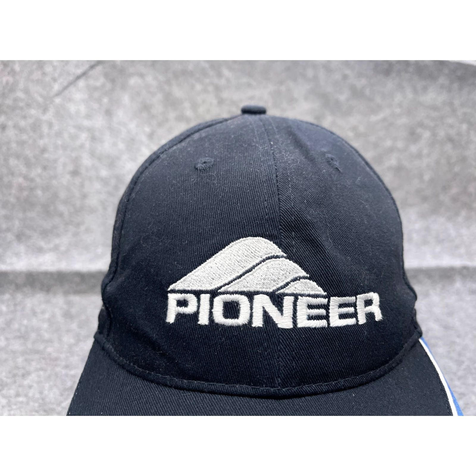 Vintage Pioneer Hat Cap Strap Back Adult One Size Blue Embroidered 100% Cotton Size ONE SIZE - 2 Thumbnail