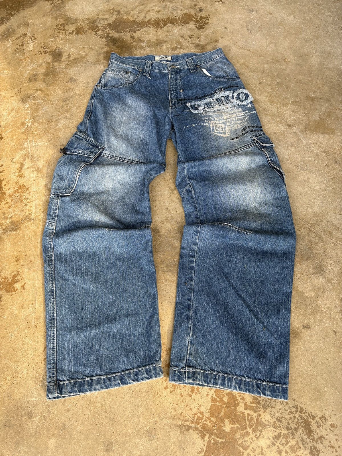 Hawaii Piko Vintage Y2K Cargo Pant Denim Baggy Surf