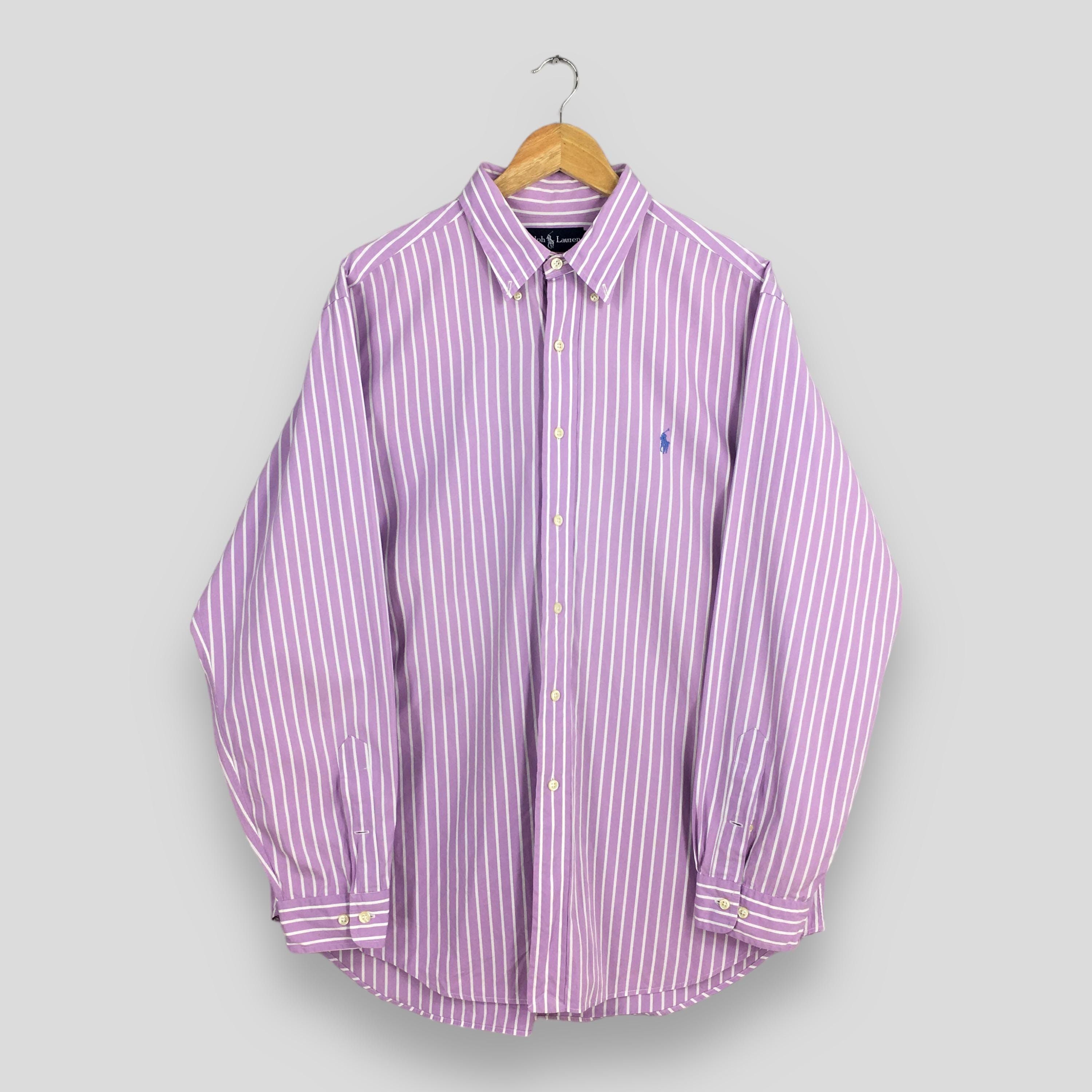 Polo Ralph Lauren × RRL Ralph Lauren × Ralph Lauren Vintage Polo Ralph Lauren Pink Striped Shirt 2XLarge Size US XXL / EU 58 / 5 - 1 Thumbnail