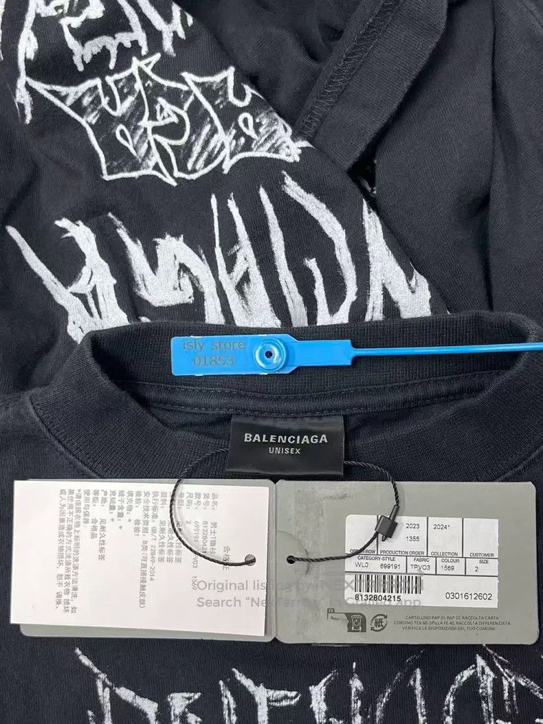 Balenciaga Balenciaga Letter print round neck long sleeve T-shirt Size US M / EU 48-50 / 2 - 5 Thumbnail