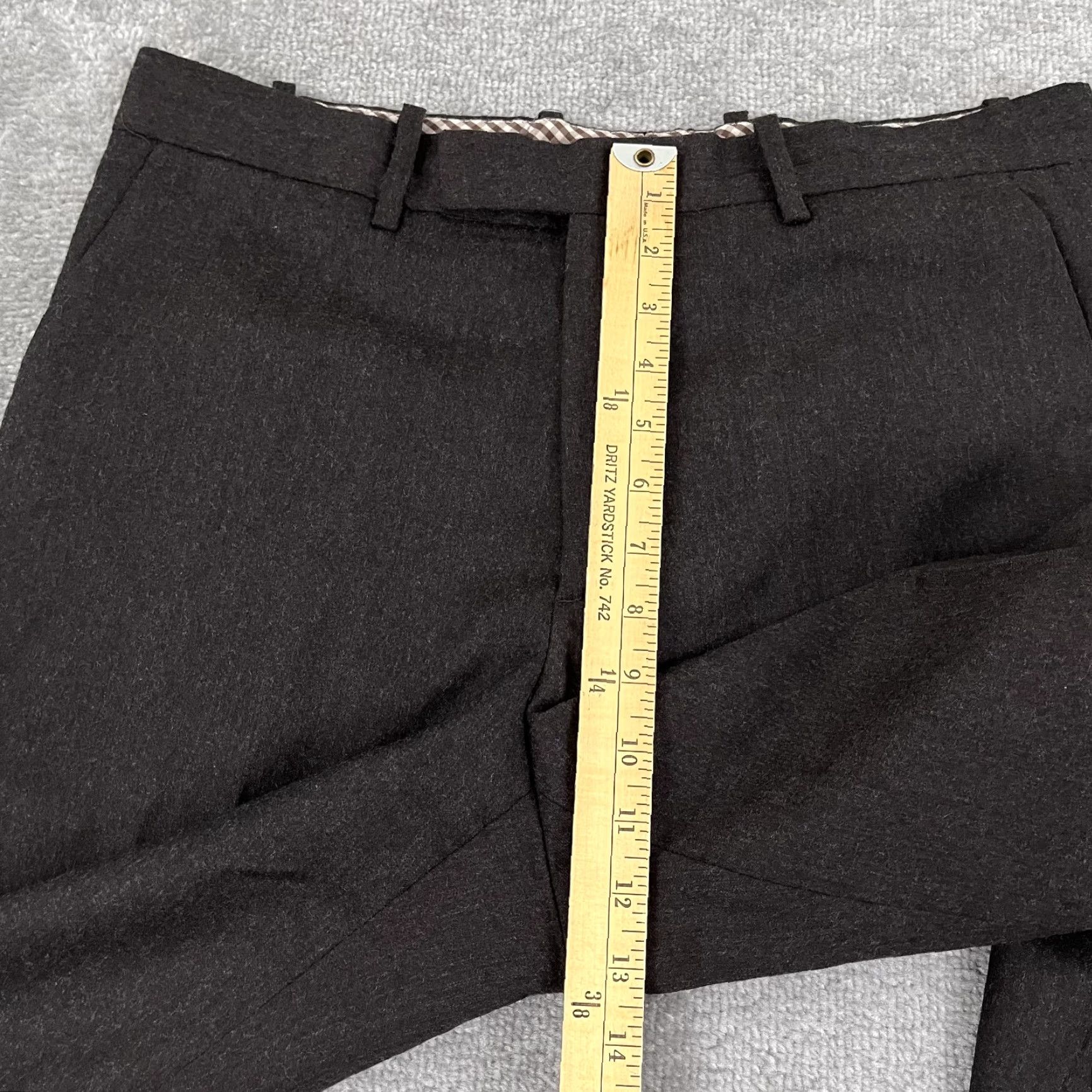 Etro VINTAGE Etro Mens Pants Dress Wool Brown 34x30 Pleated Regular Fit EU 52 Straight Leg Mens Brown Wool Dress Pants Size US 34 / EU 50 - 7 Thumbnail