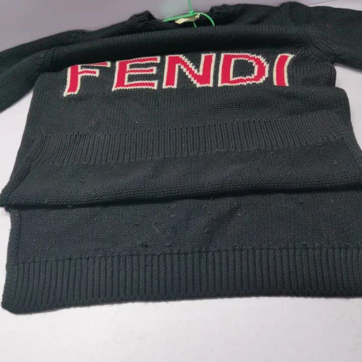 Fendi FENDI Black Knit Sweater with Logo -2507 Size US M / EU 48-50 / 2 - 6 Thumbnail
