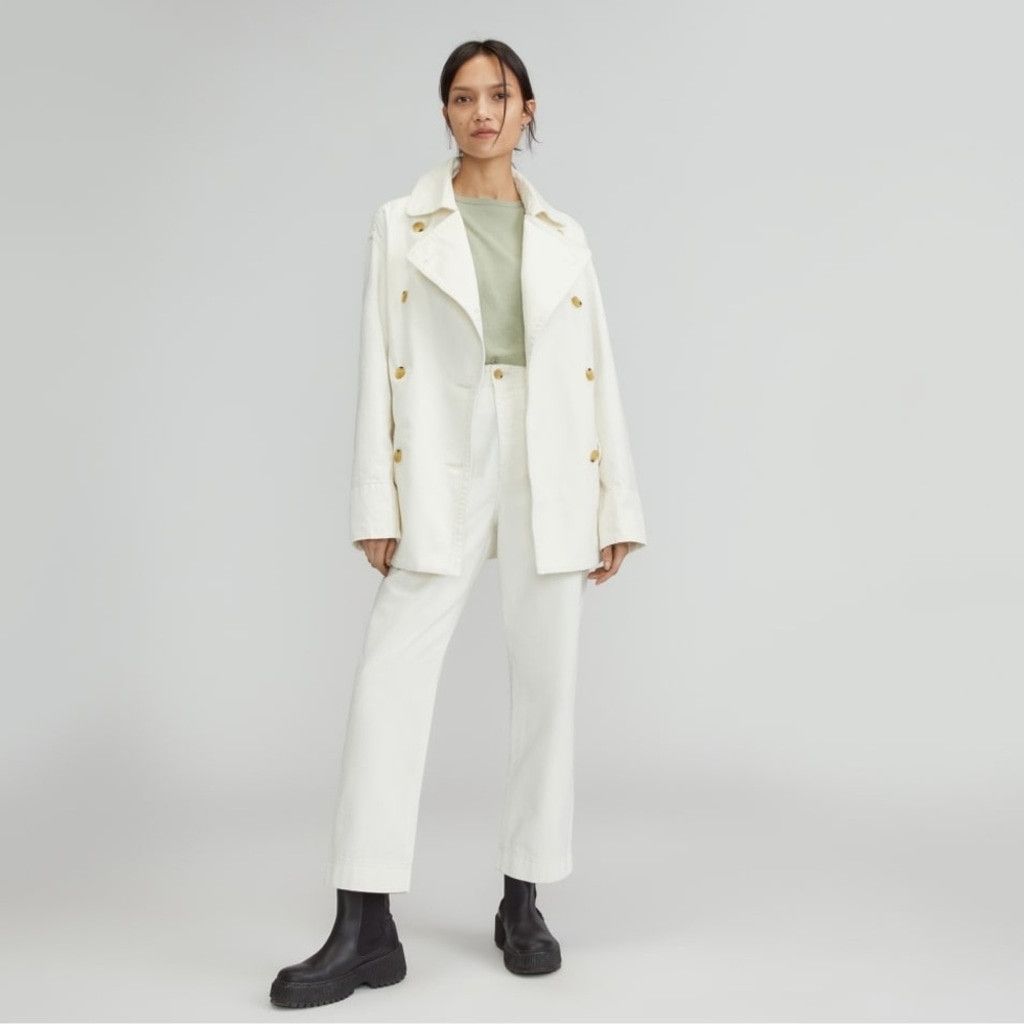 Everlane Everlane Ivory Organic Cotton Herringbone Twill Jacket US S Size S / US 4 / IT 40 - 1 Thumbnail