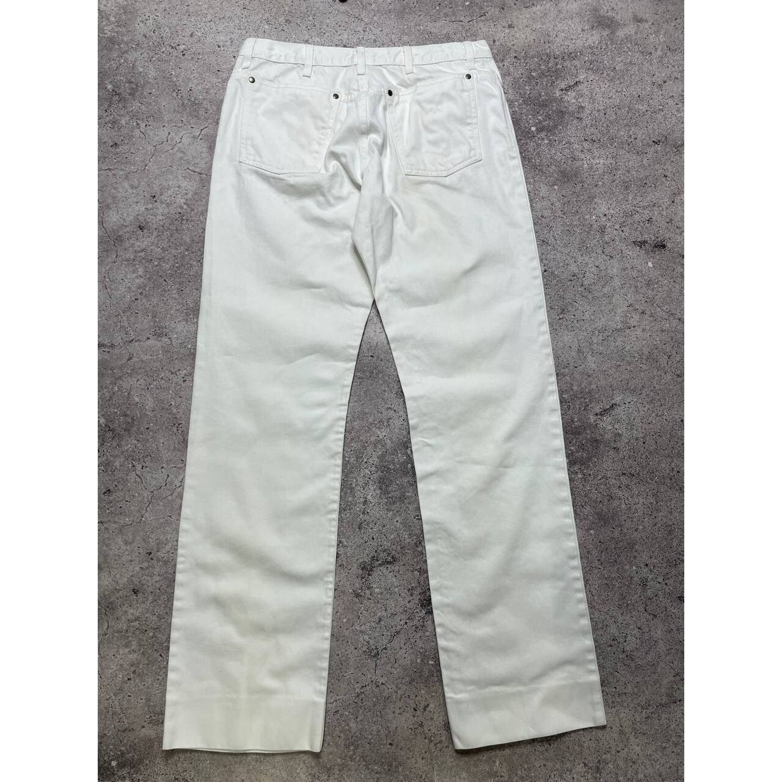 Yves Saint Laurent Vintage Yves Saint Laurent White Jeans Size XL Cotton Pants Size 34" / US 12 / IT 48 - 6 Thumbnail
