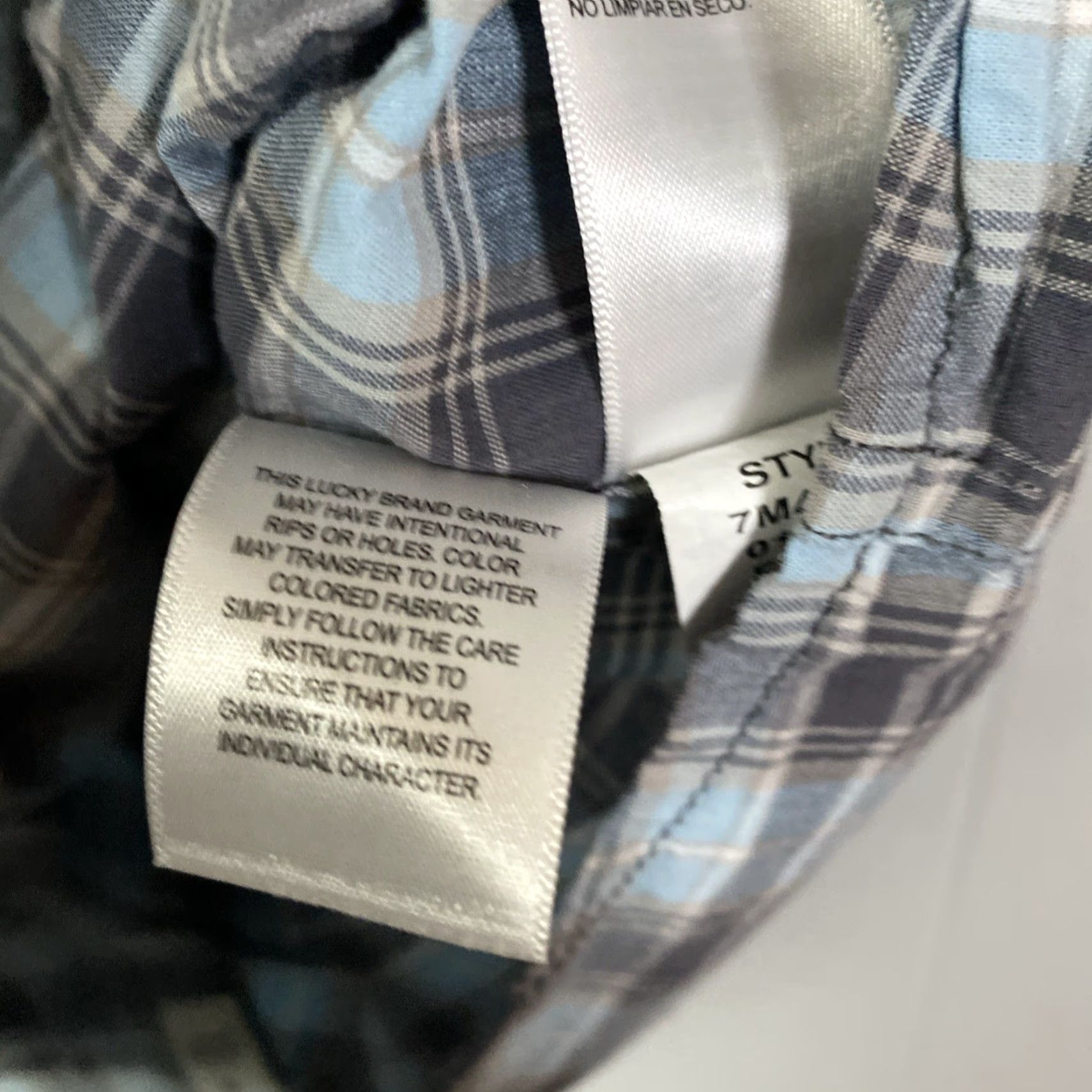 Lucky Brand Lucky Brand Mens Button-Up Shirt Large Classic Fit L Blue Short Sleeve Shirt Mens Womens Girls? Size US L / EU 52-54 / 3 - 6 Thumbnail