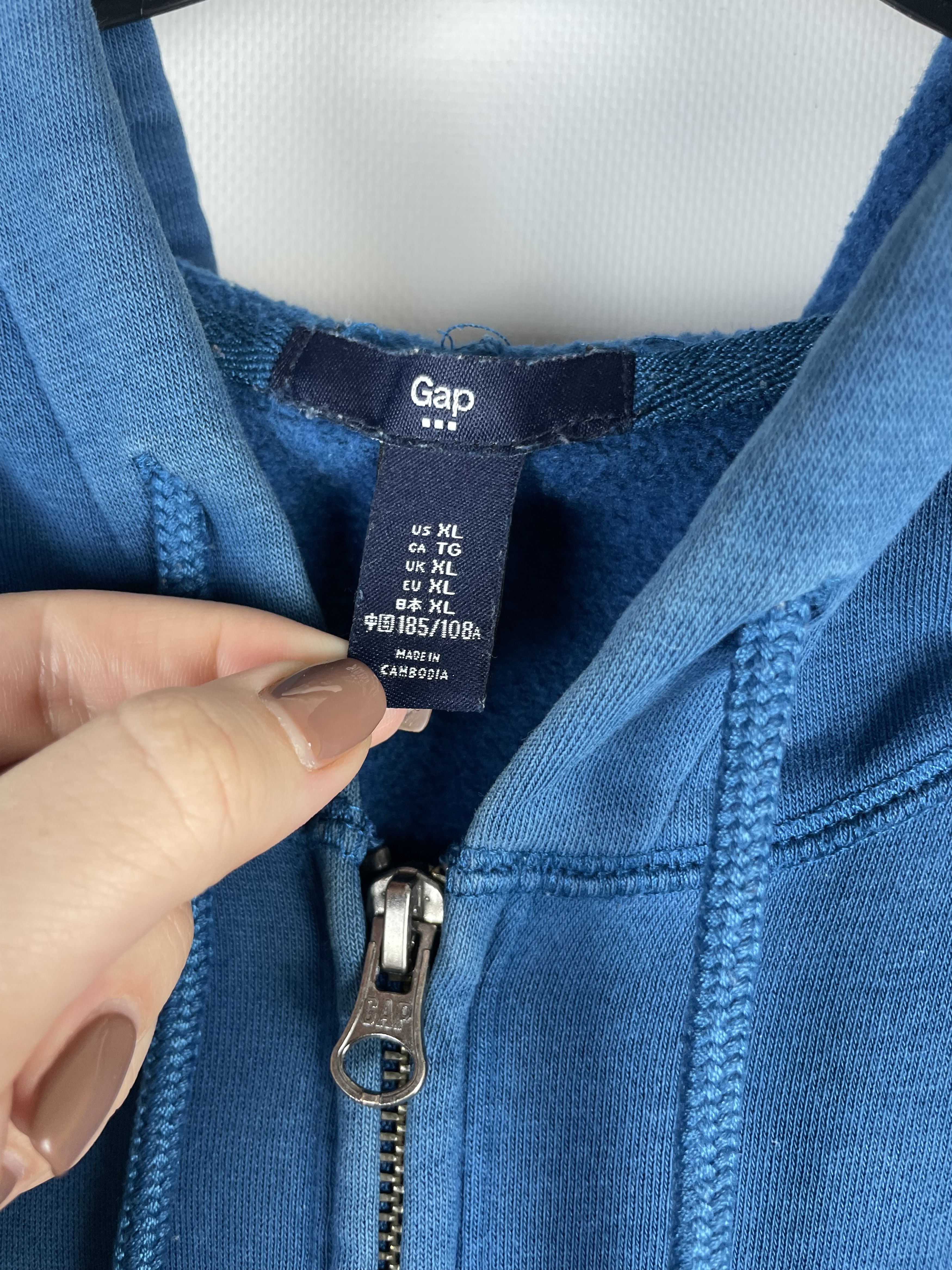 Gap × Vintage Vintage GAP Zip Hoodie sweatshirt Size US XL / EU 56 / 4 - 4 Thumbnail