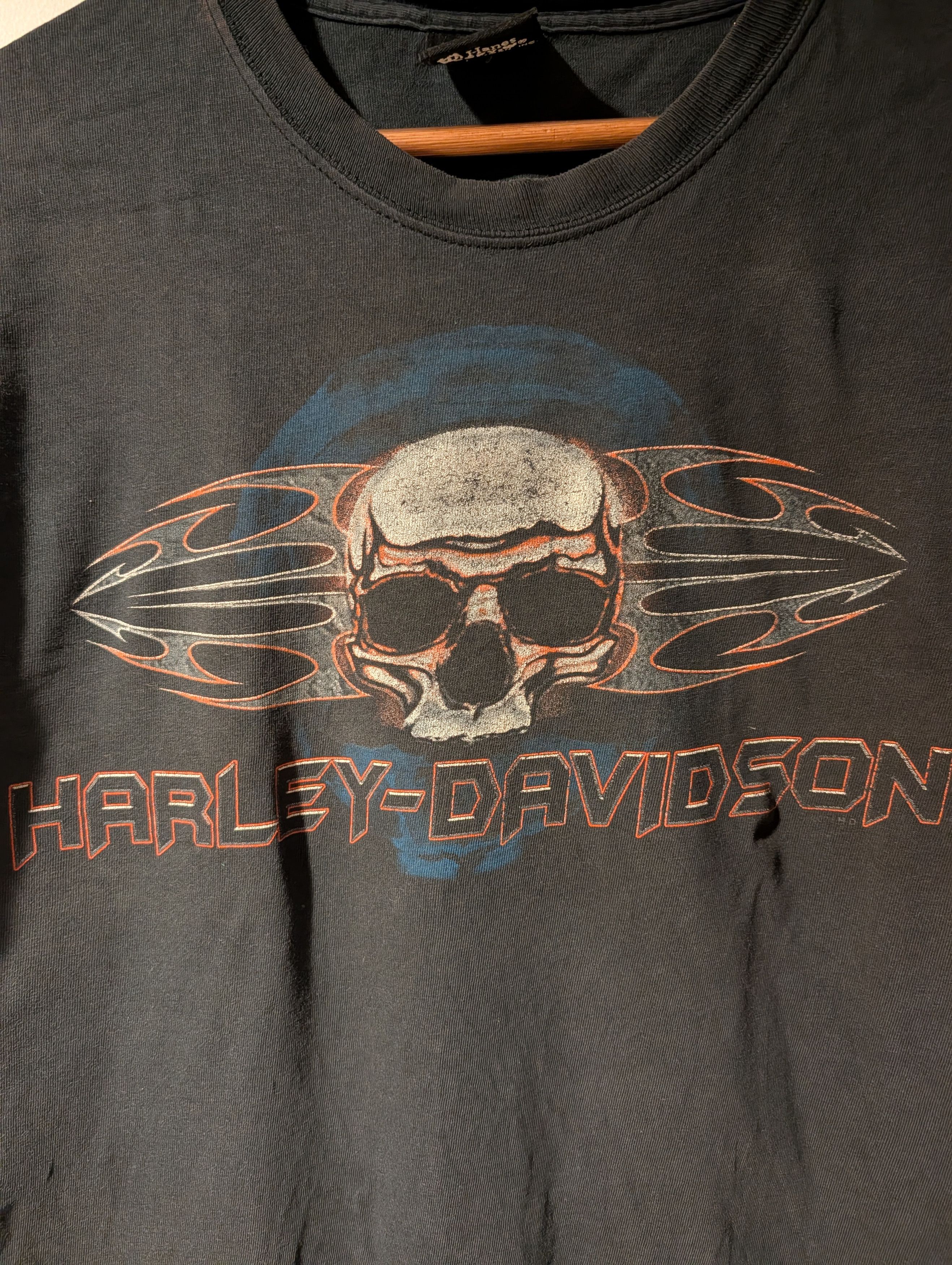 Harley Davidson Vintage 2008 Harley Davidson Motorcycle Skull Large T-Shirt Size US L / EU 52-54 / 3 - 2 Thumbnail