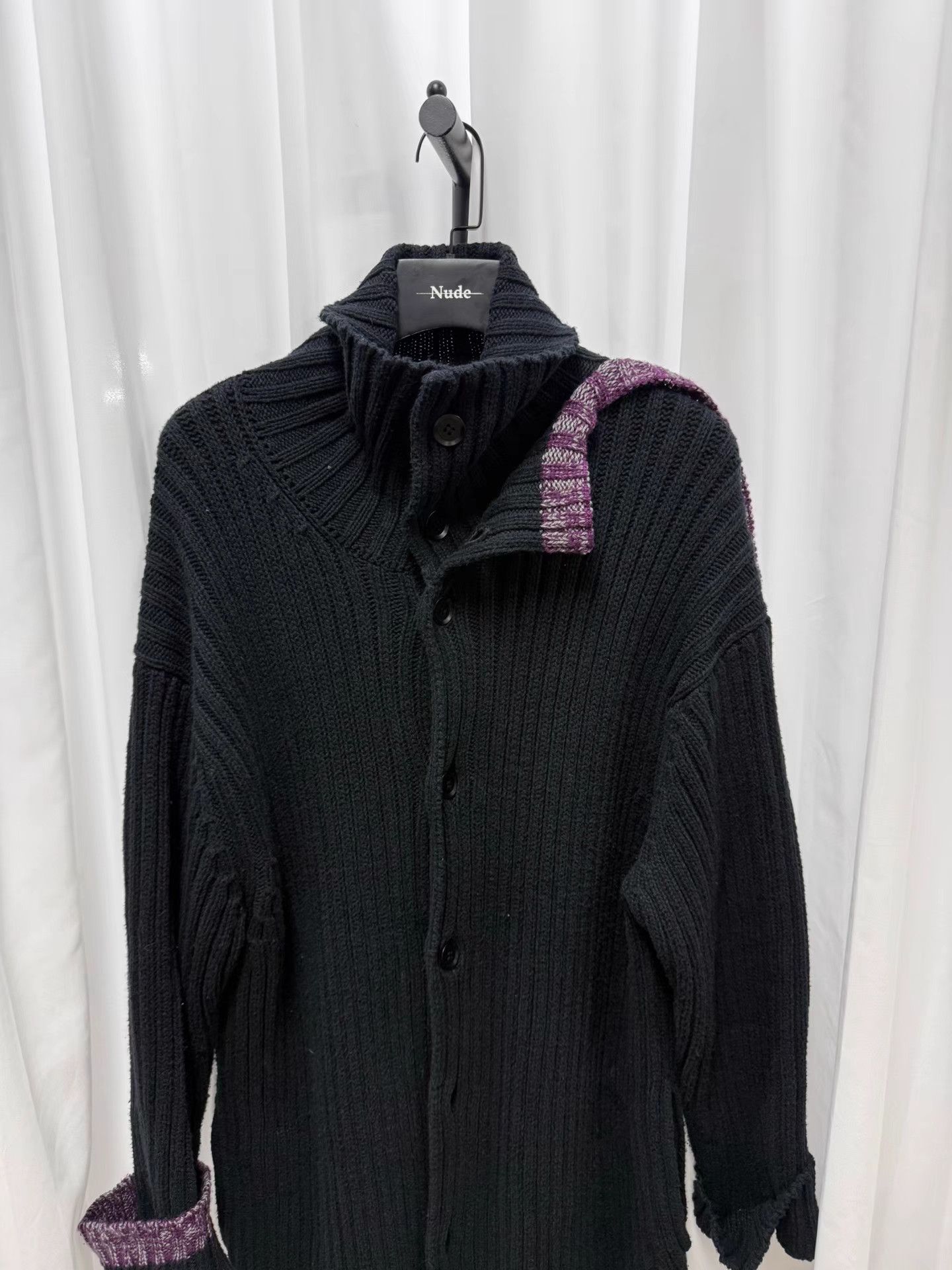 Yohji Yamamoto Yohji Yamamoto Pour Homme Patchwork Long Sweater Coat K20 Size US L / EU 52-54 / 3 - 2 Thumbnail