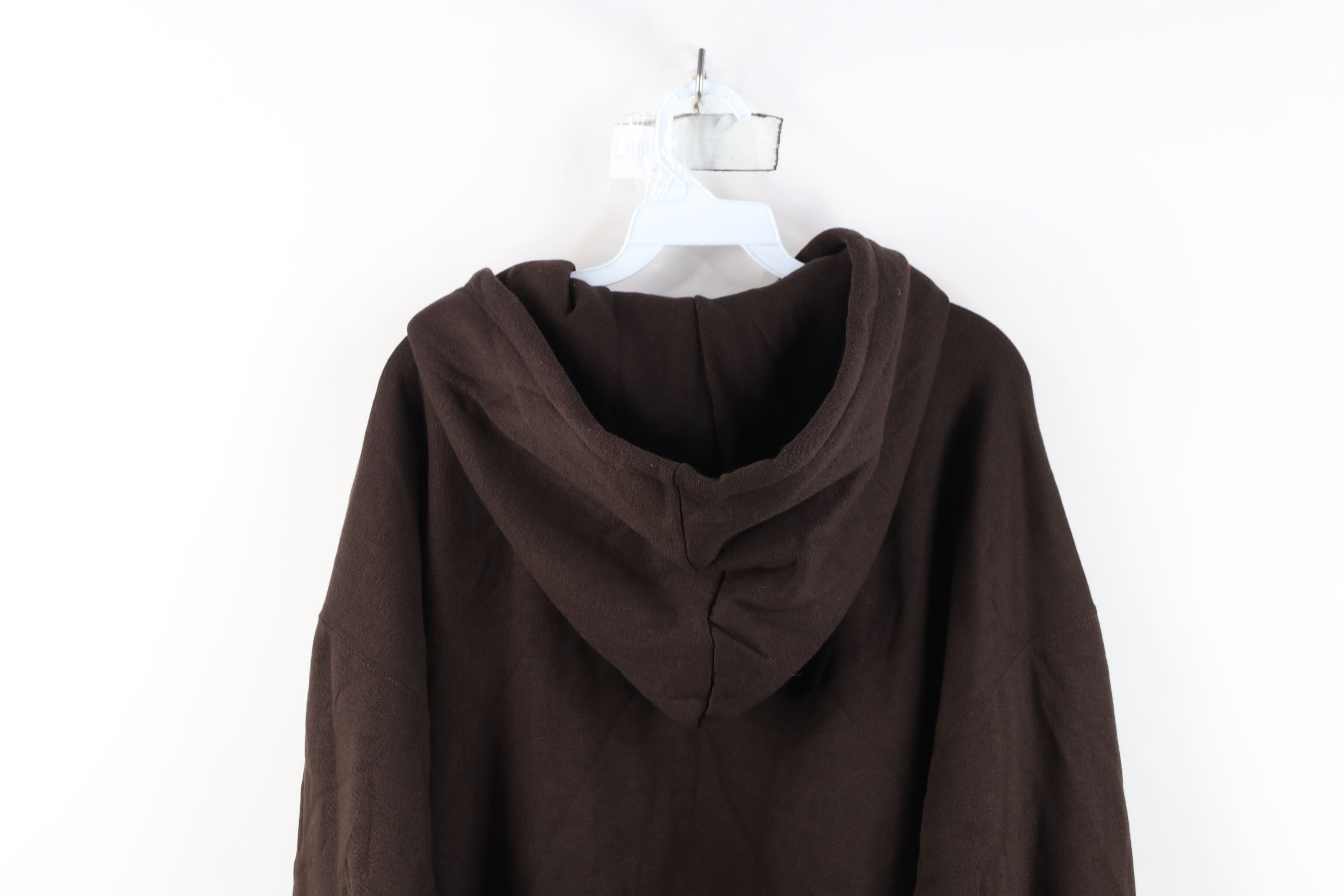 Vintage Deadstock Vintage 90s Y2K Streetwear Hoodie Sweatshirt Brown Size US XL / EU 56 / 4 - 12 Thumbnail
