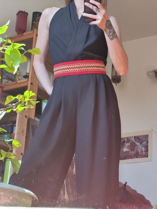 Joseph Ribkoff Joseph Ribkoff Vintage Gold Label Black Halter Jumpsuit - 8 Size 30" / US 8 / IT 44 - 8 Thumbnail