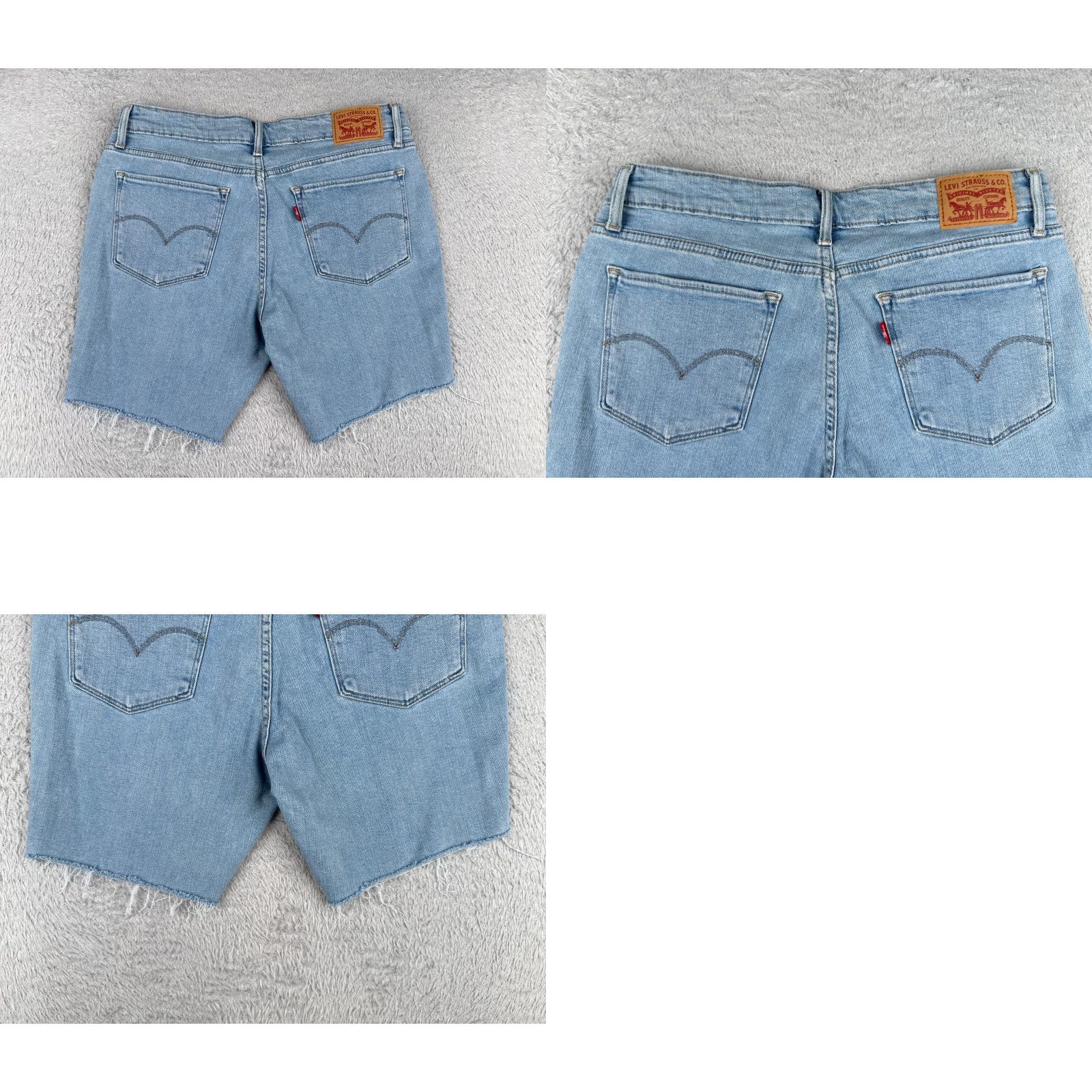 Levi's Levi's Shorts Women Blue Denim Cutoff 711 Skinny Cotton Blend Light 30x7 Size 30" / US 8 / IT 44 - 10 Thumbnail
