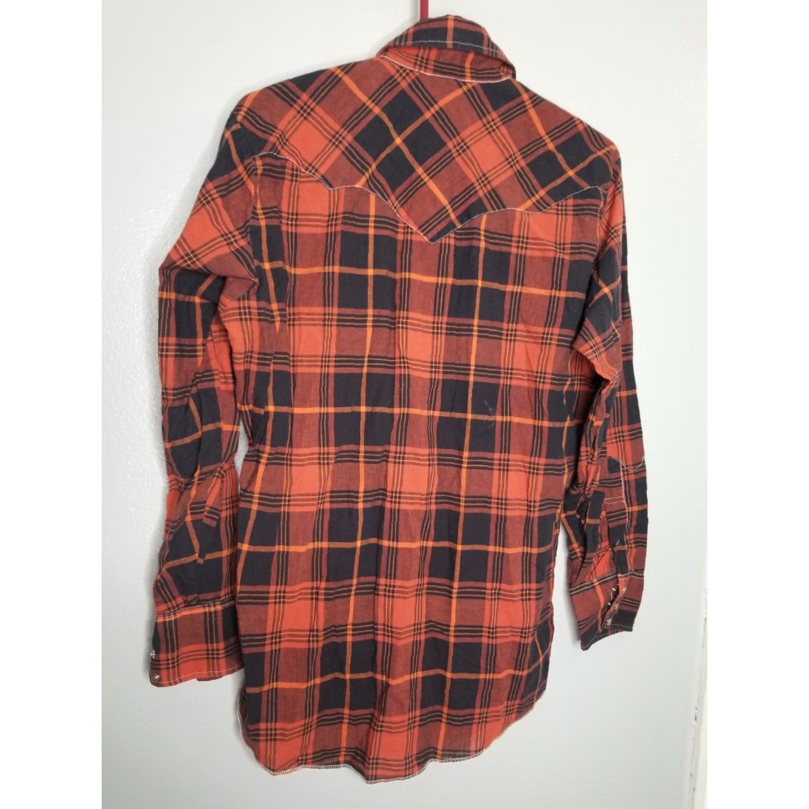 Vintage VINTAGE Dickson Jenkins western cowboy Pearl Snap Shirt Red Black Plaid M Mens Regular Shirt Size US M / EU 48-50 / 2 - 2 Thumbnail