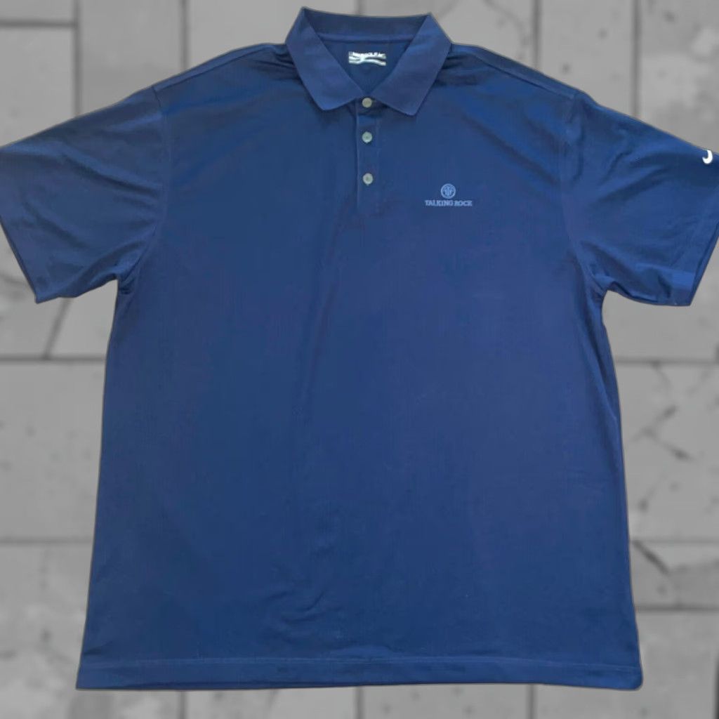 Vintage NIKE GOLF Talking Rock Polo Shirt Blue Mens Size L Short Sleeve Button-Up Size US L / EU 52-54 / 3 - 1 Thumbnail