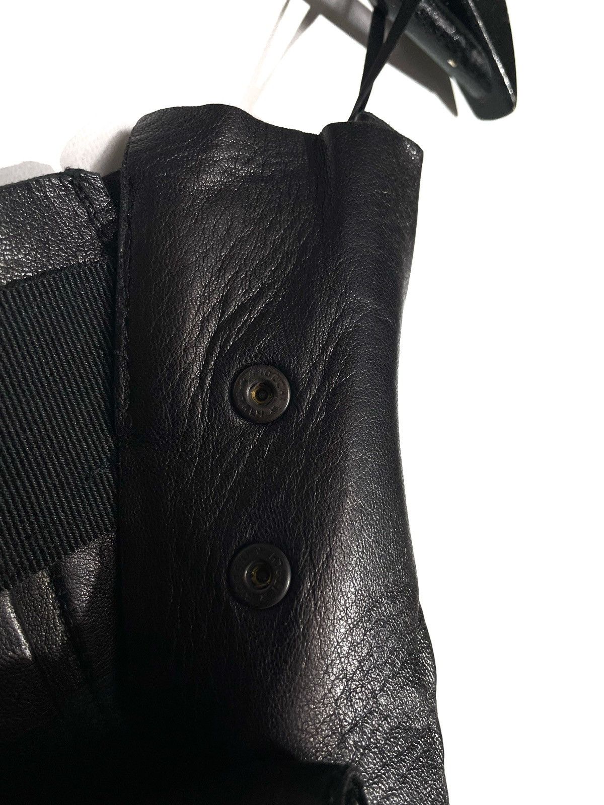Alexander McQueen Alexander McQueen Women Black Pleated Leather Skirt Size 40 Size 27" / US 4 / IT 40 - 8 Thumbnail