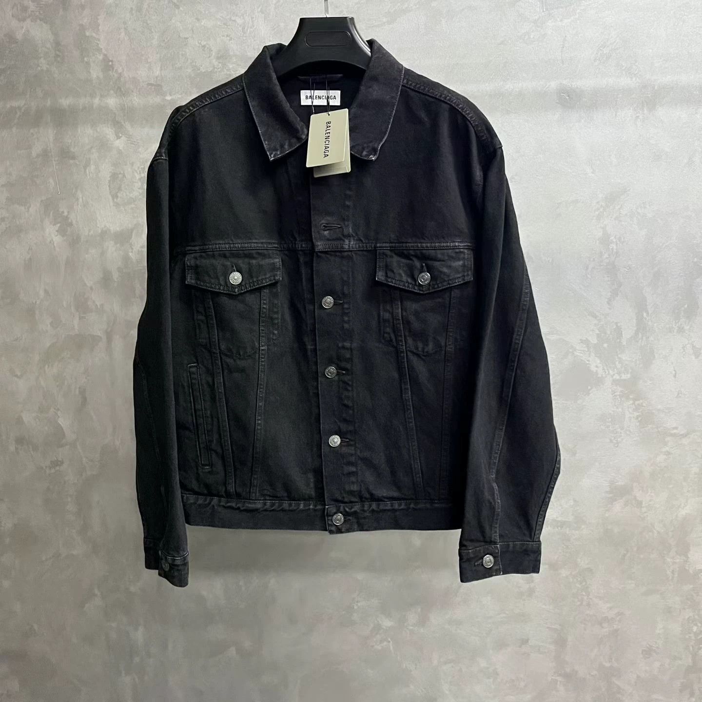 Balenciaga Balenciaga Retro Denim Black Hoodie 38 Men Size US S / EU 44-46 / 1 - 1 Thumbnail