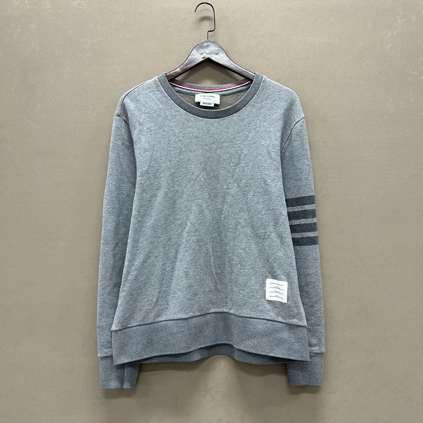 Thom Browne Thom Browne Gray Striped Sweatshirt Size US L / EU 52-54 / 3 - 1 Thumbnail