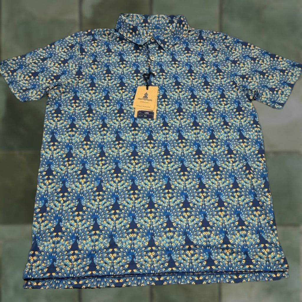 Chubbies NWT Chubbies The Fan Out Performance Polo 2.0 Men's L Polo Short Sleeve Multicolor Animal Print Shirts Mens Size US L / EU 52-54 / 3 - 1 Thumbnail
