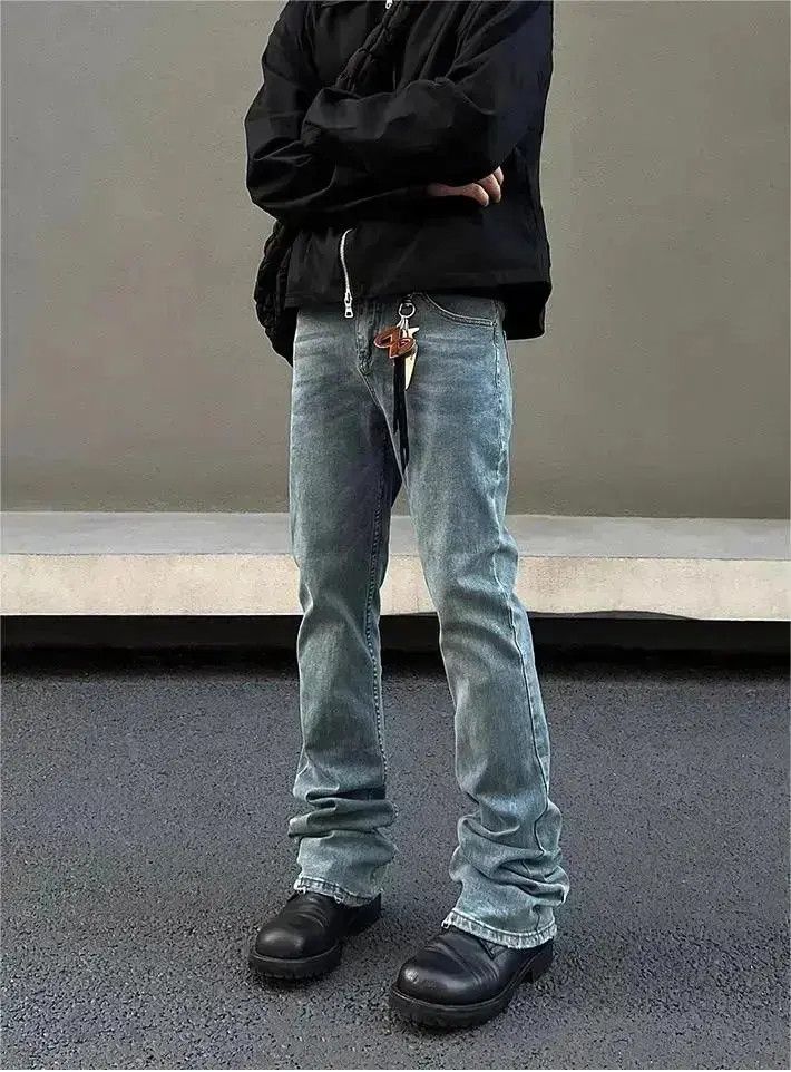 Japanese Brand Straight fit stretch jeans Size US 30 / EU 46 - 1 Thumbnail
