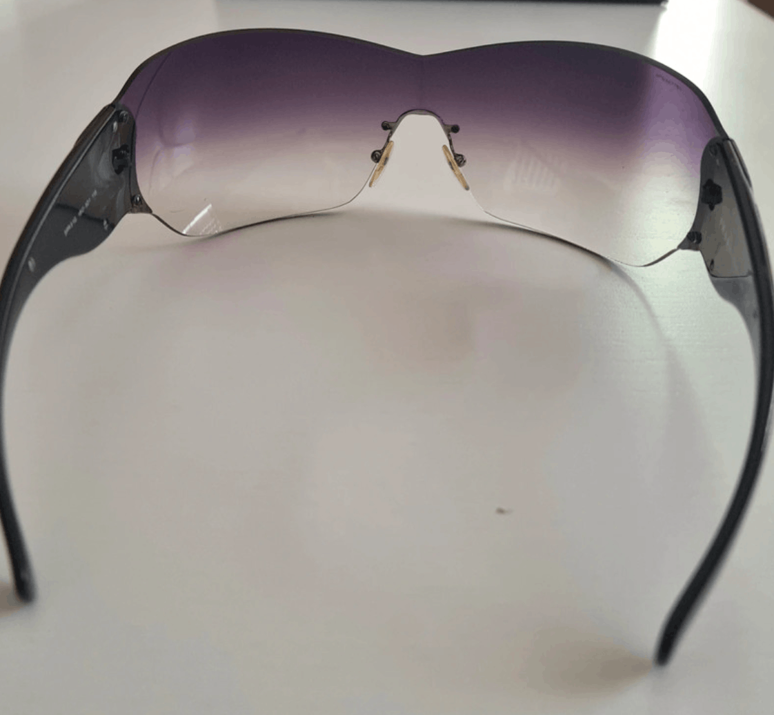 Prada PRADA 2004 Sunglasses Rimless Sport Metal Frame Shield Size ONE SIZE - 4 Thumbnail