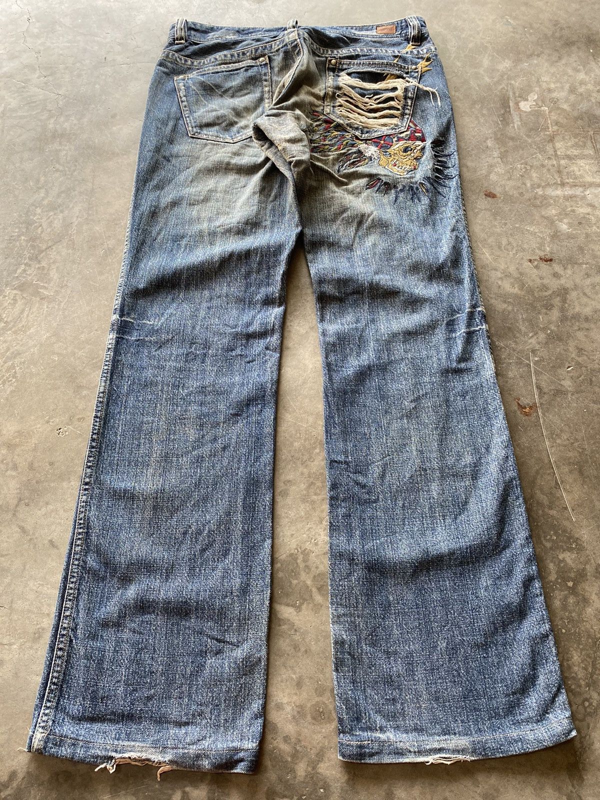 Hysteric Glamour × Nicole Club × Tornado Mart Japanese Nicole Club For Men Embroidery Distressed Denim Size US 33 - 1 Thumbnail