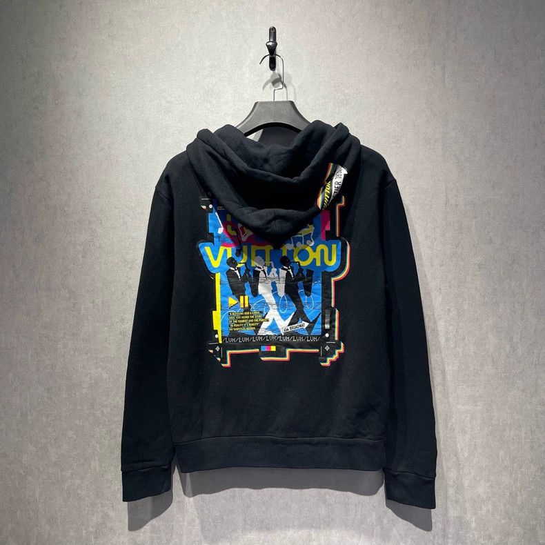 Louis Vuitton LOUIS VUITTON Colorful monogrammed black hooded zip-up jack Size US M / EU 48-50 / 2 - 2 Thumbnail