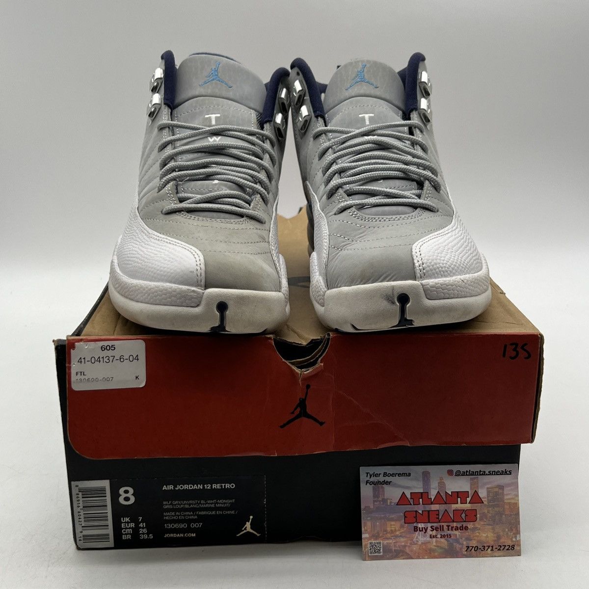 Jordan Brand Air Jordan 12 grey university blue Size US 8 / EU 41 - 2 Thumbnail