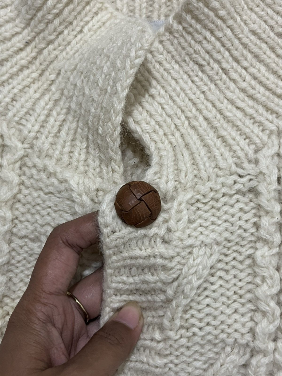 SHIPS Vintage SHIPS Japan Heavyweight Hand-Knit Wool Cardigan Size US M / EU 48-50 / 2 - 4 Thumbnail