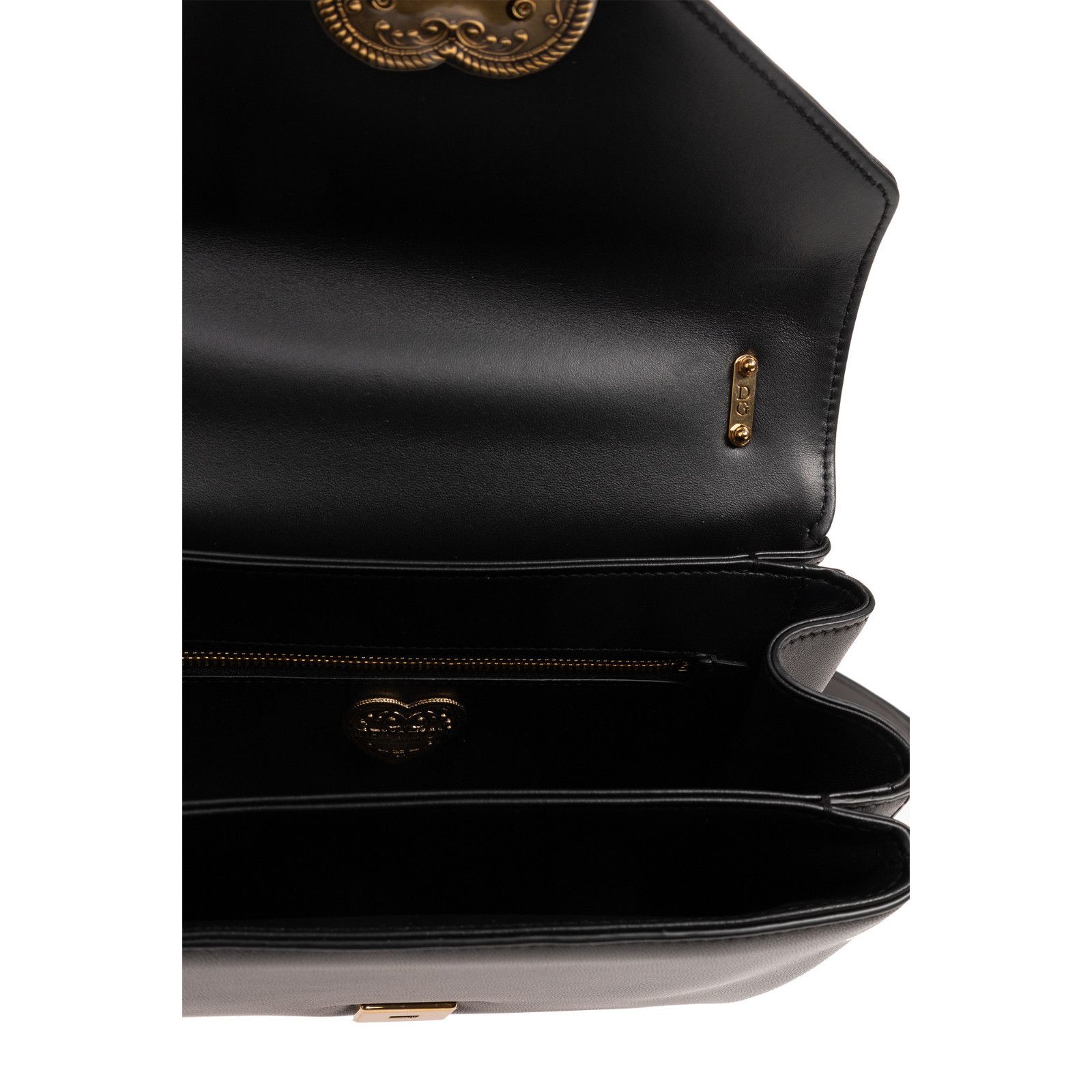 Dolce & Gabbana DOLCE&GABBANA Devotion Black Leather Shoulder Bag New & Auth Size ONE SIZE - 4 Thumbnail