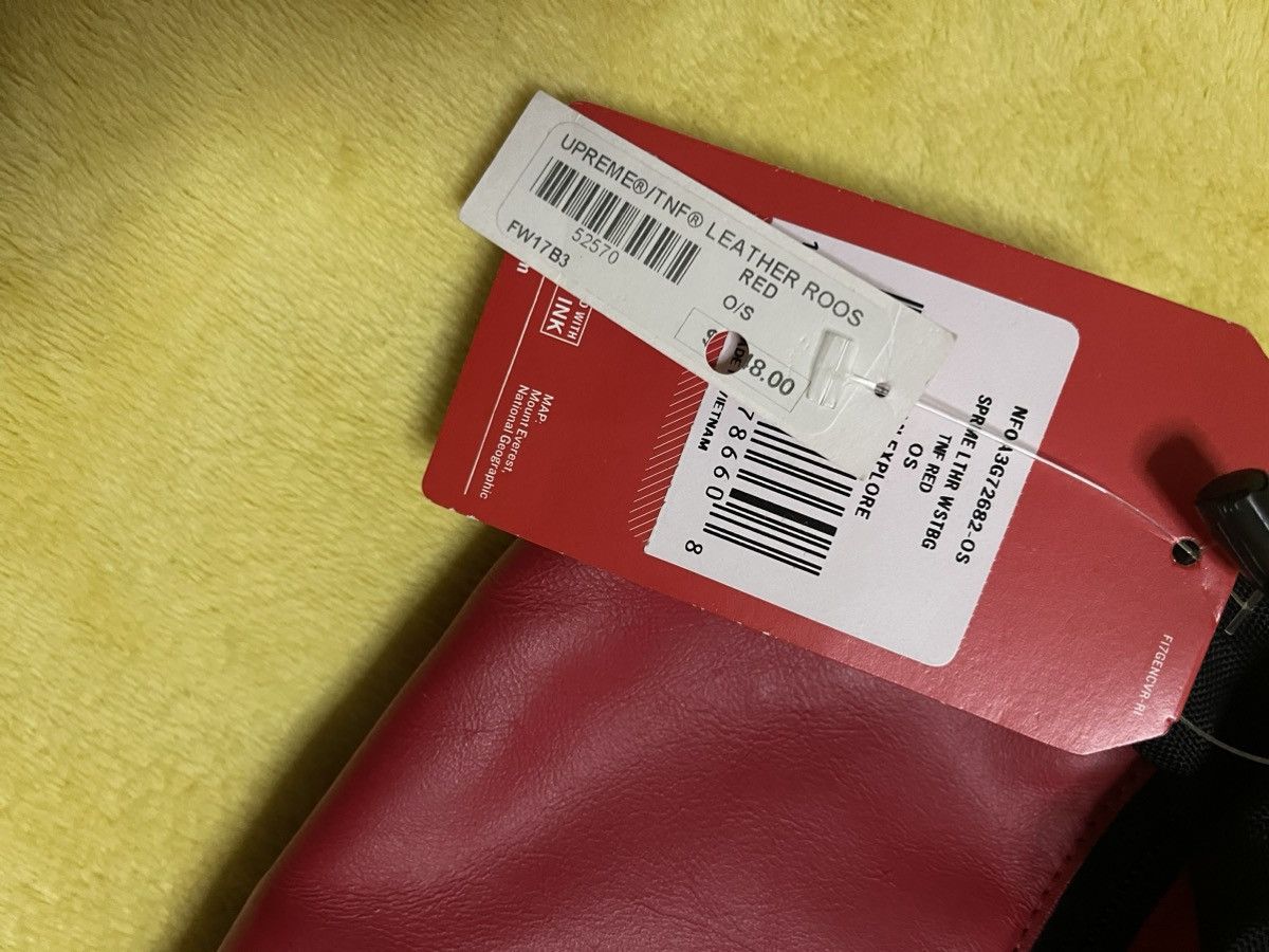 Supreme × The North Face Supreme the north face leather red Roo lumber pack waist bag Size ONE SIZE - 5 Thumbnail
