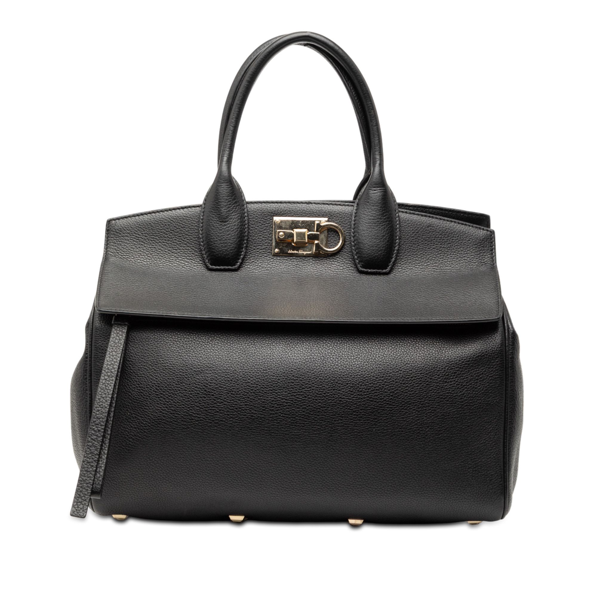 Salvatore Ferragamo Salvatore Ferragamo Leather Studio Satchel Size ONE SIZE - 1 Thumbnail