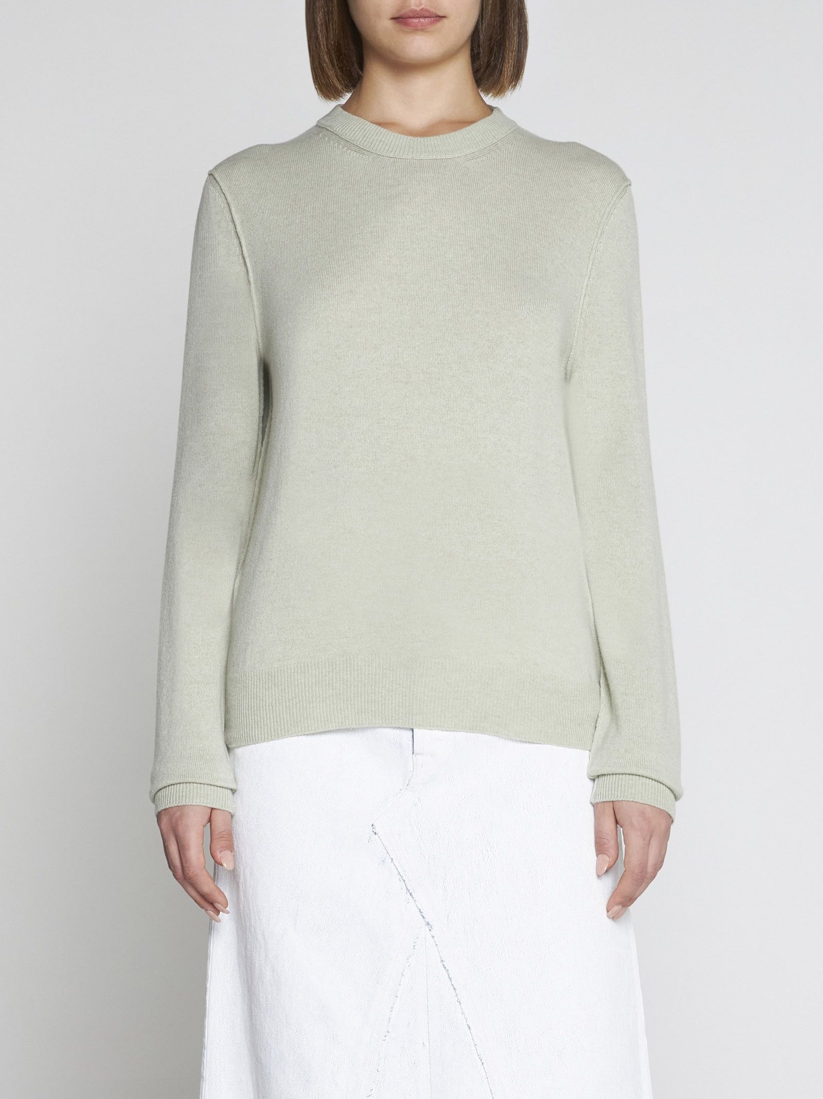 Maison Margiela o1y0625 Cashmere Blend Sweater in Light Green Size S / US 4 / IT 40 - 2 Thumbnail