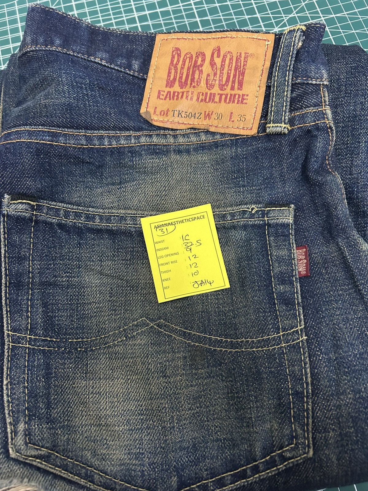 20471120 × Japanese Brand Vintage Bobson Selvedge Redline Japan Denim Indigo Washed Size US 31 - 21 Thumbnail