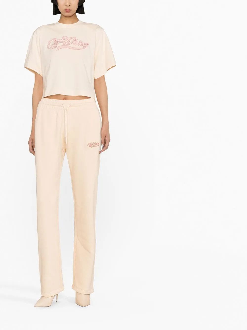 Off-White o1y1225 Crewneck T-Shirt in Light Pink Size L / US 10 / IT 46 - 4 Thumbnail