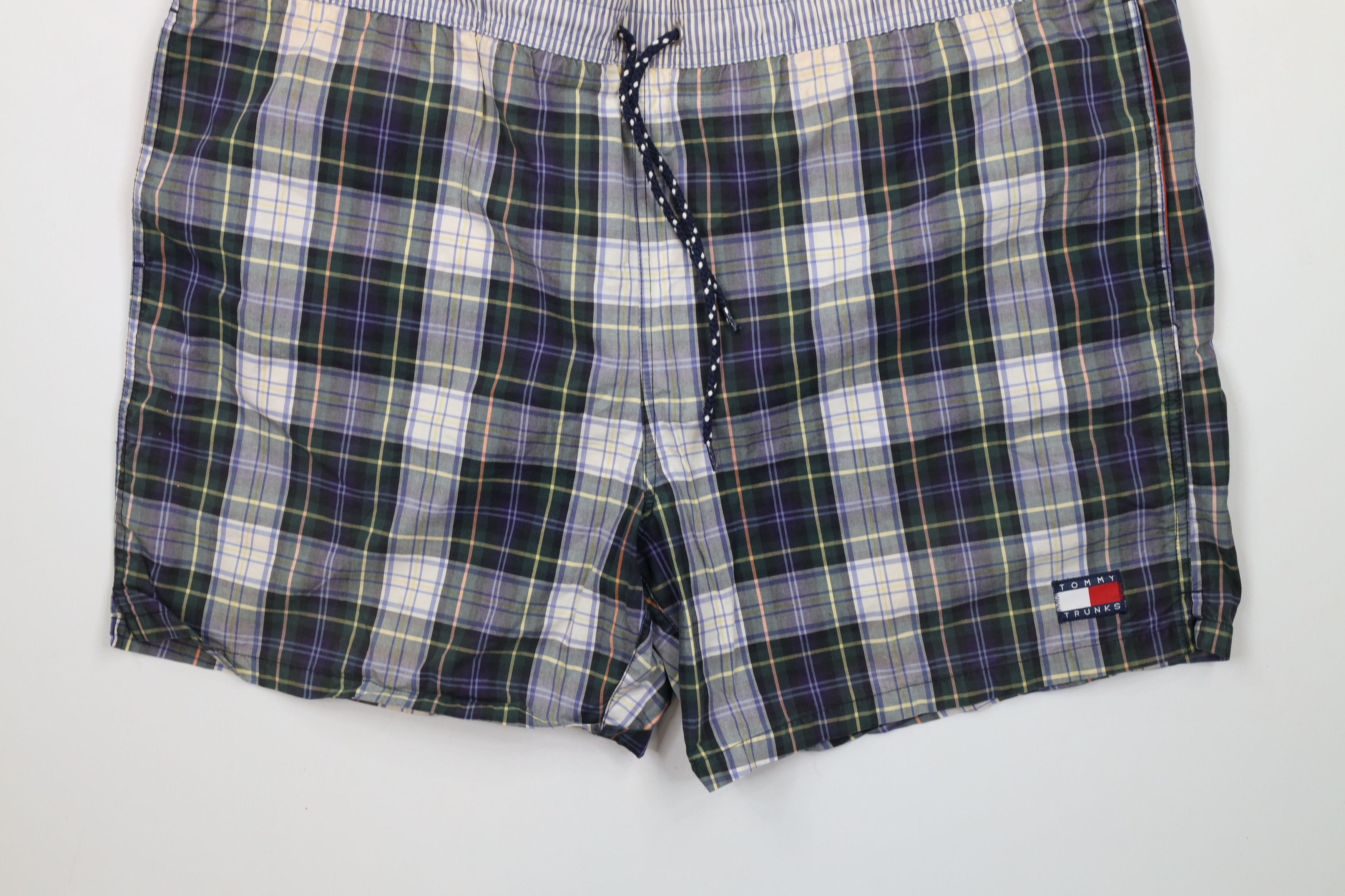 Tommy Hilfiger × Vintage Vintage 90s Tommy Hilfiger Out Lined Swim Trunks Shorts Size US 34 / EU 50 - 4 Thumbnail