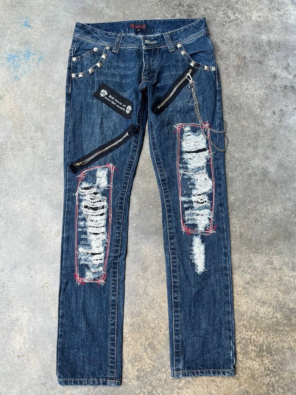 Japanese Brand VINTAGE JAPANESE BRAND DISTRESSED PUNK BONDAGE STYLE Size US 34 / EU 50 - 4 Thumbnail