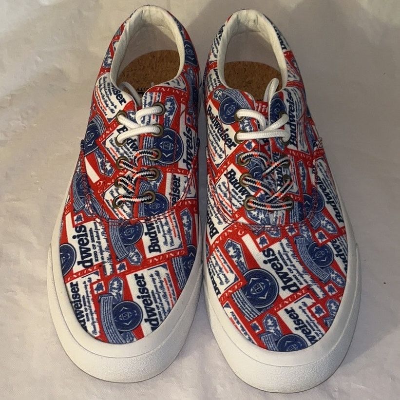Budweiser Alife Budweiser Mens Size 7 Public Bud Canvas Sneakers Size US 7 / EU 40 - 4 Thumbnail