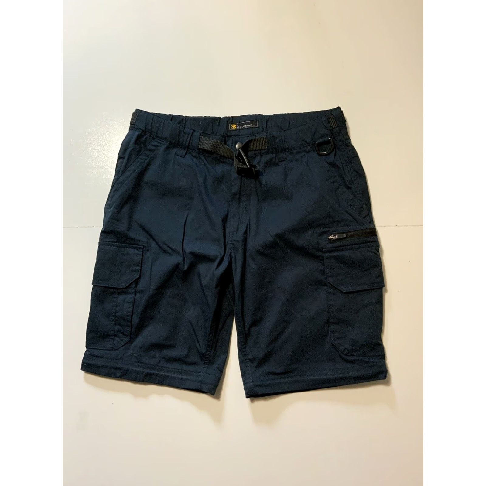 Vintage VINTAGE BC Clothing Cargo Utility Hiking Belted Navy Performance Shorts Sz.L Men Baggy Blue Outdoor 90s Size US 33 - 2 Thumbnail
