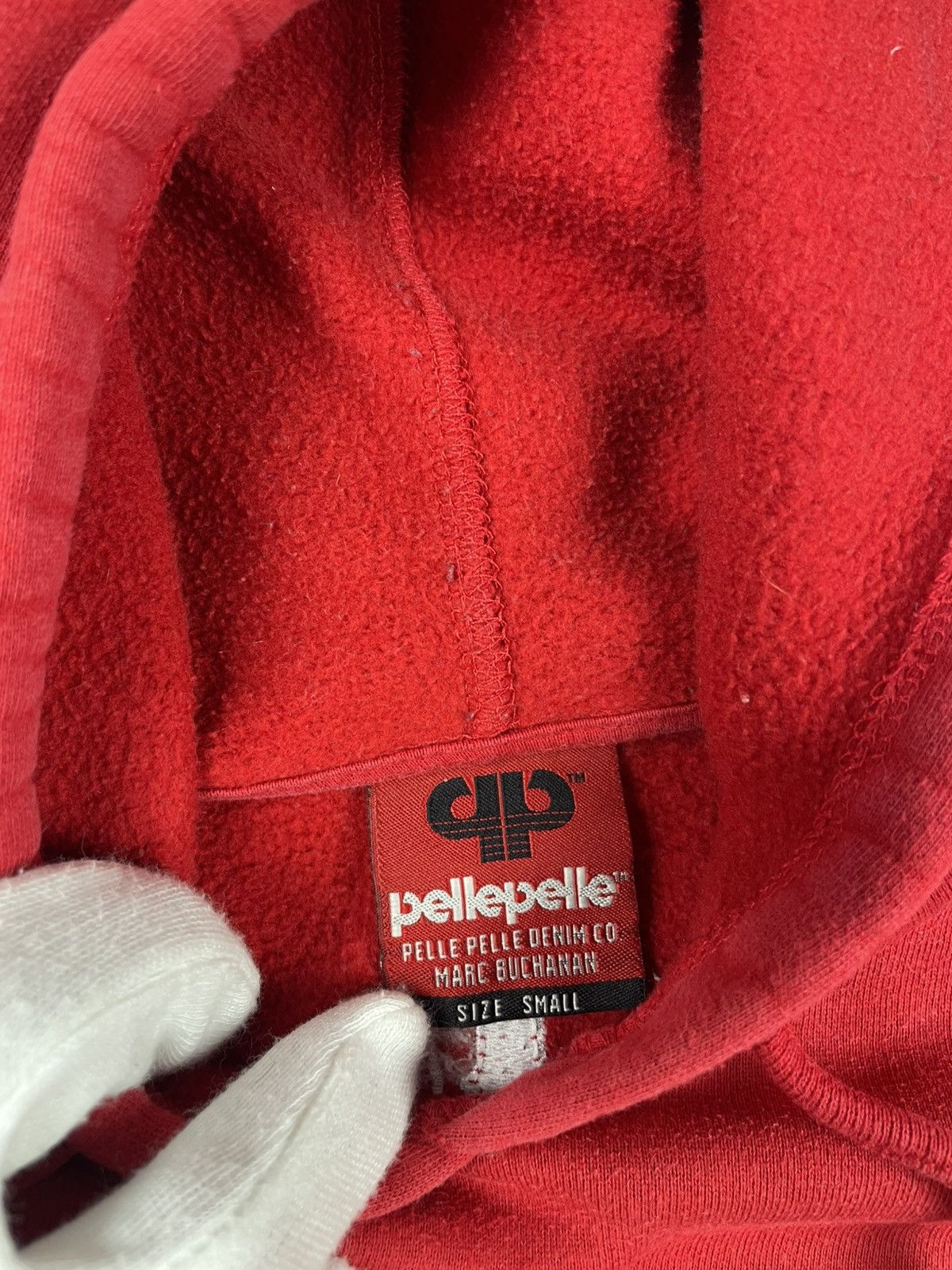 Pelle Pelle × Vintage Vintage Pelle Pelle Mens Hoodie Red Size Small Size US M / EU 48-50 / 2 - 16 Thumbnail