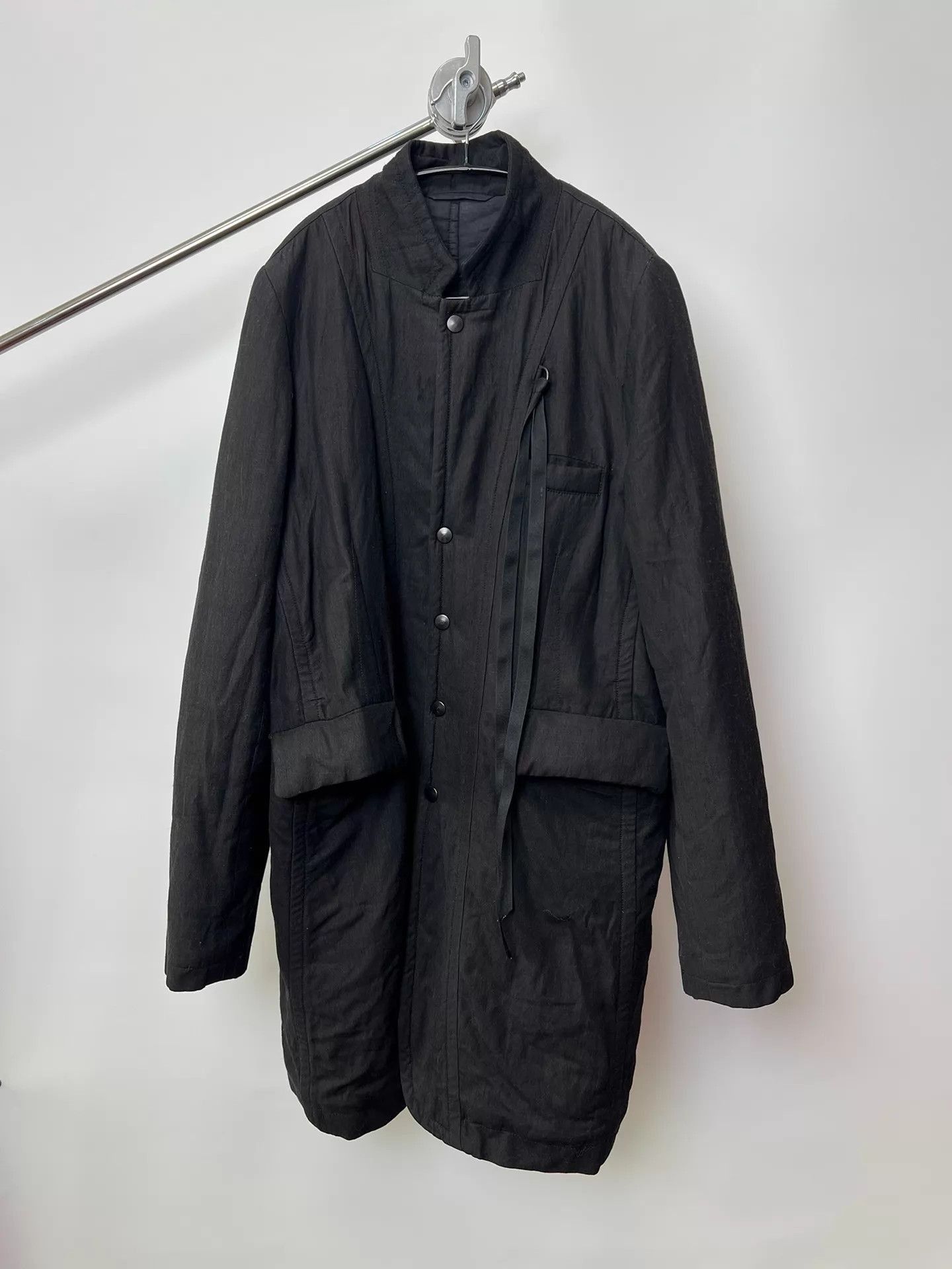 Ann Demeulemeester Black Lightweight Button-Front Jacket Size L Size US L / EU 52-54 / 3 - 1 Thumbnail