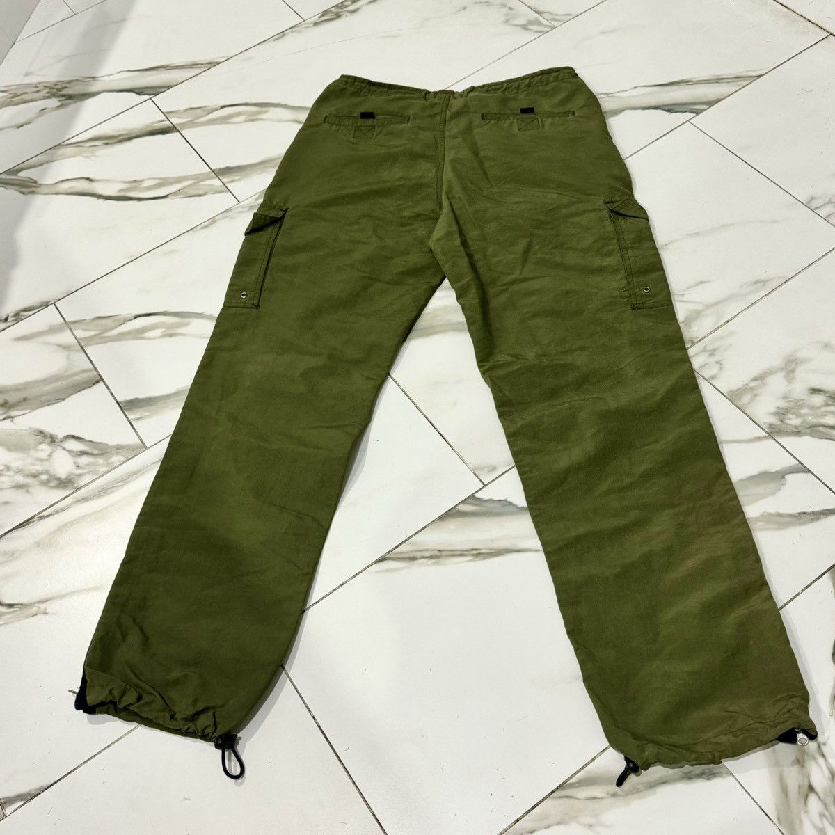 Japanese Brand × Vintage VINTAGE SANS SOUCI GREEN PARACHUTE PANTS! Size US 32 / EU 48 - 6 Thumbnail