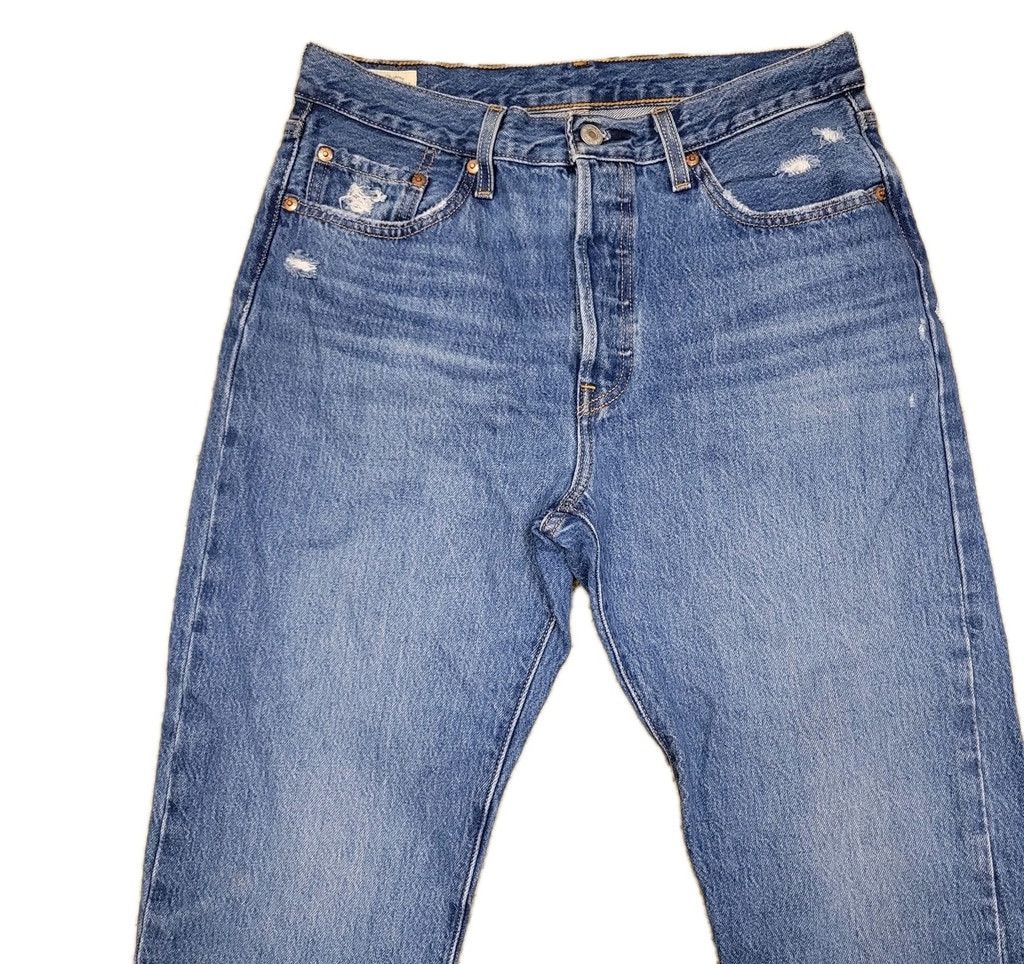 Levi's Levi's Premium Quality Clothing Blue Straight Button-Fly Men Size US 29 - 7 Thumbnail