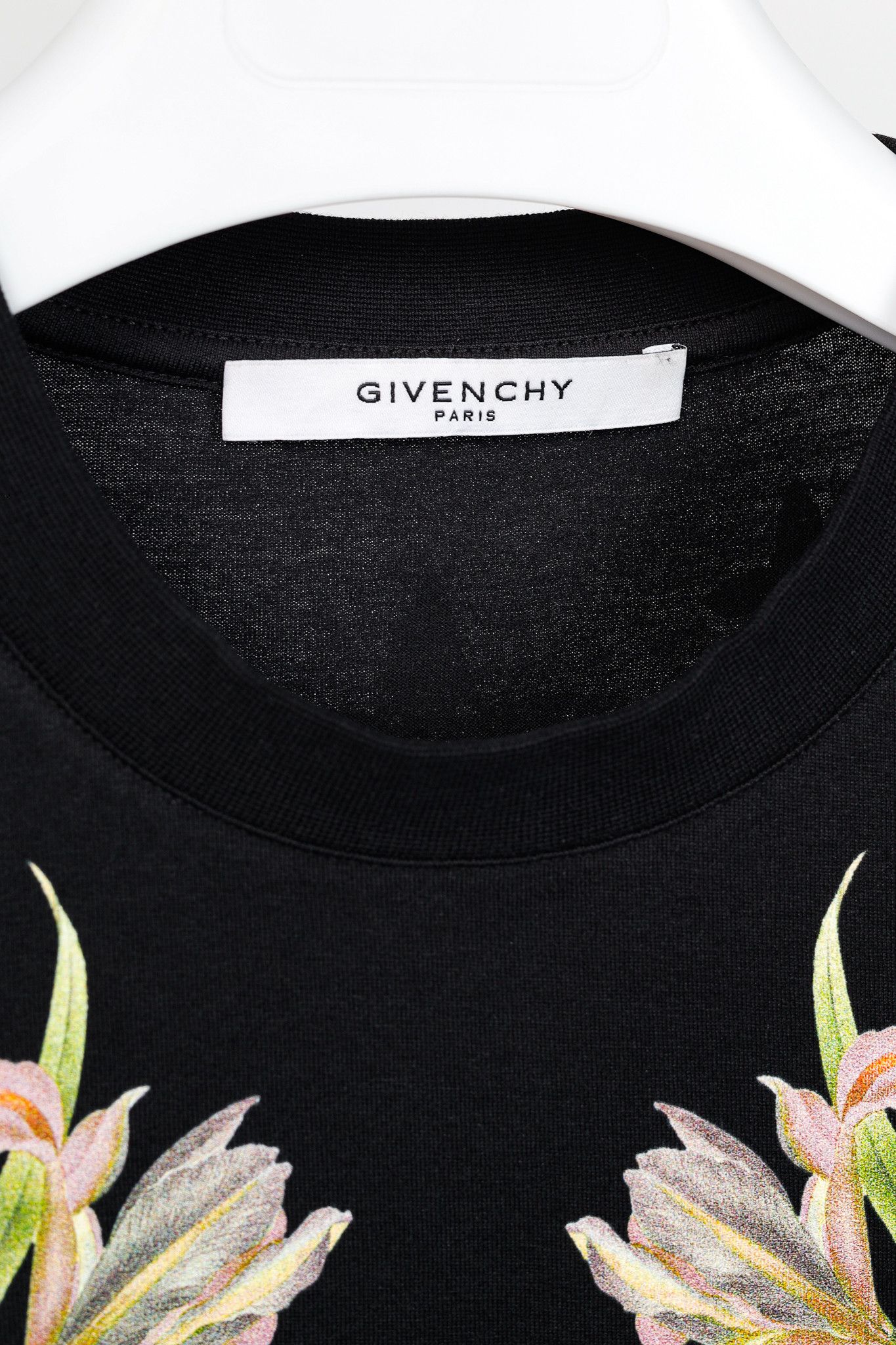 Givenchy Givenchy Black Multi Flowers Printed Cotton Jersey T-Shirt Size L / US 10 / IT 46 - 4 Thumbnail