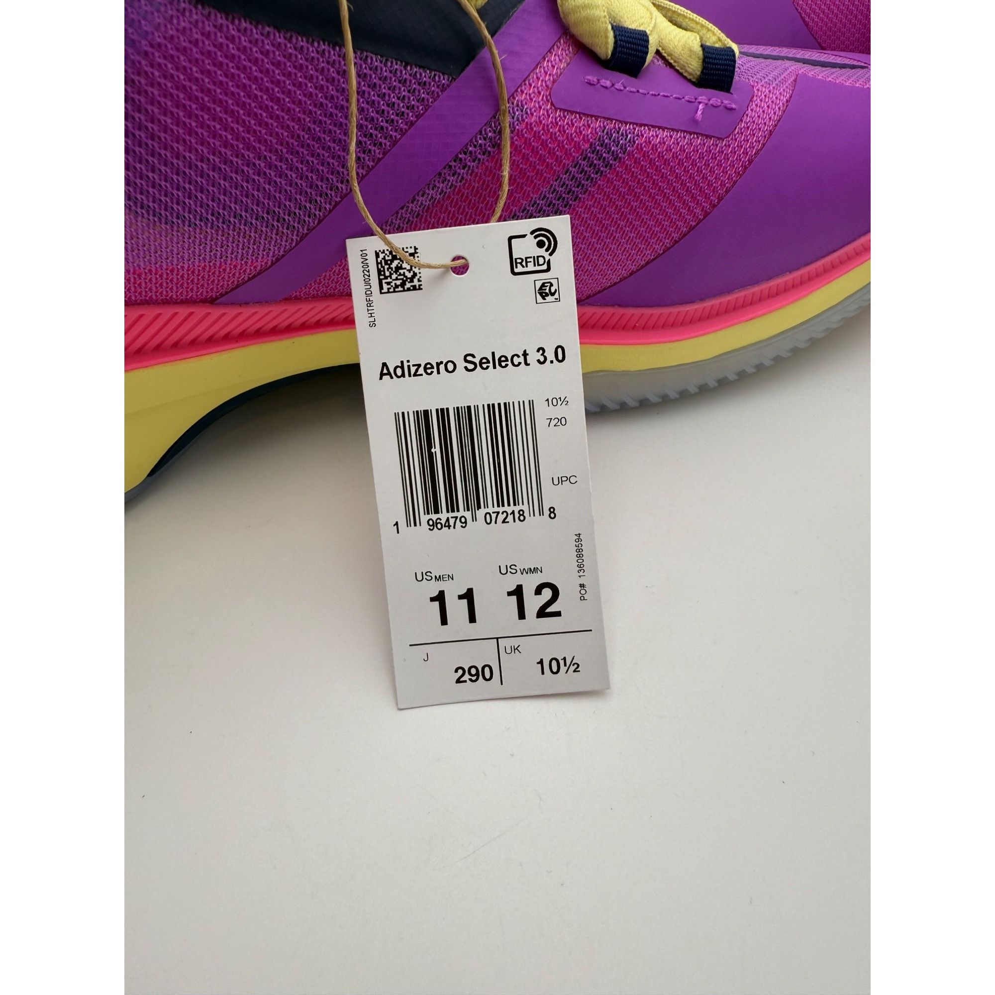 Adidas Size 11 - Adizero Select 3.0 'Purple Burst' Tennis Shoes Size US 11 / EU 44 - 8 Thumbnail