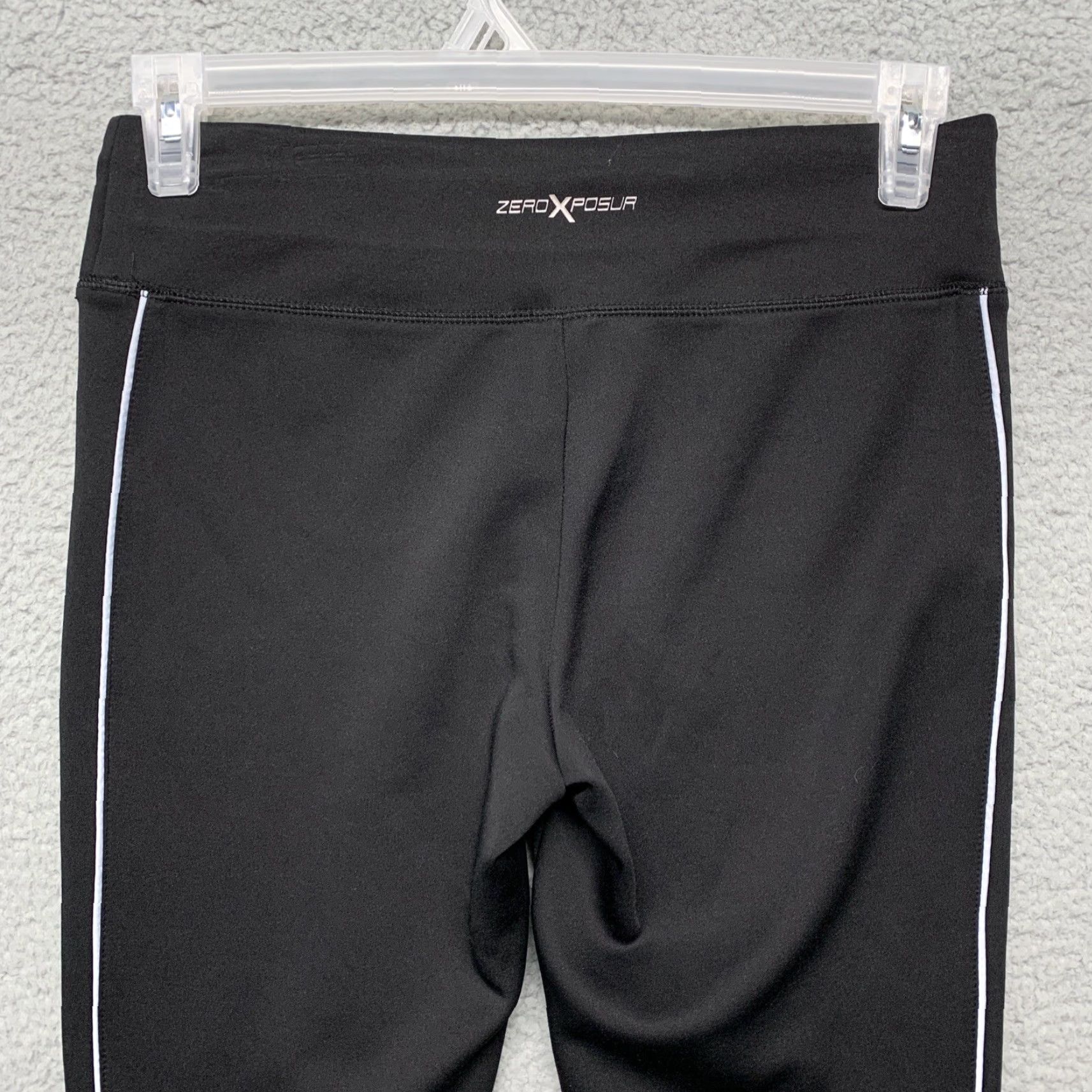 Vintage ZX Sport Women’s Capri Athletic Pants Sz S Black White Stripe Stretch Drawstring Size 28" / US 6 / IT 42 - 5 Thumbnail