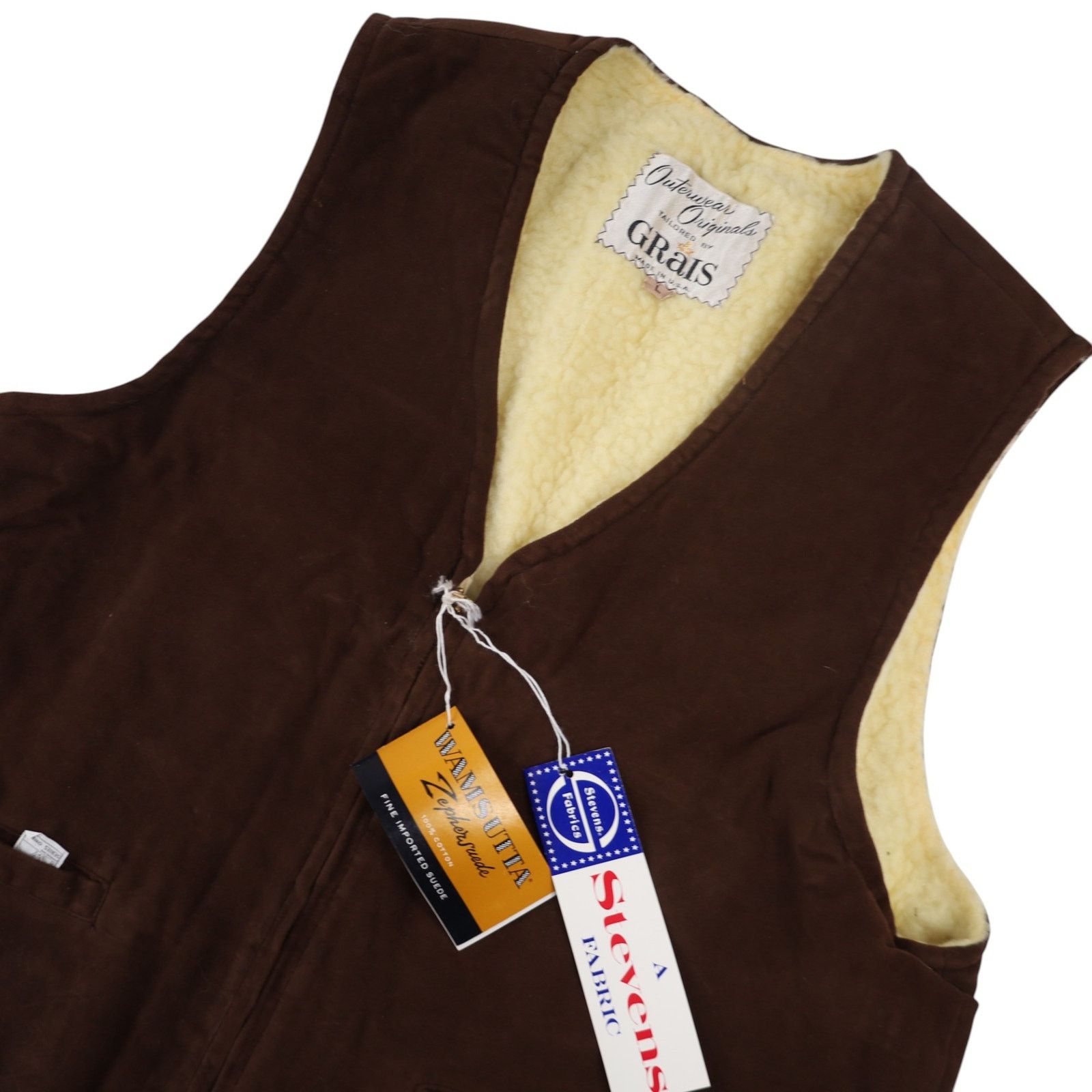 Vintage NWT True Vintage Grais Sherpa lined Suede Vest Size US L / EU 52-54 / 3 - 2 Thumbnail