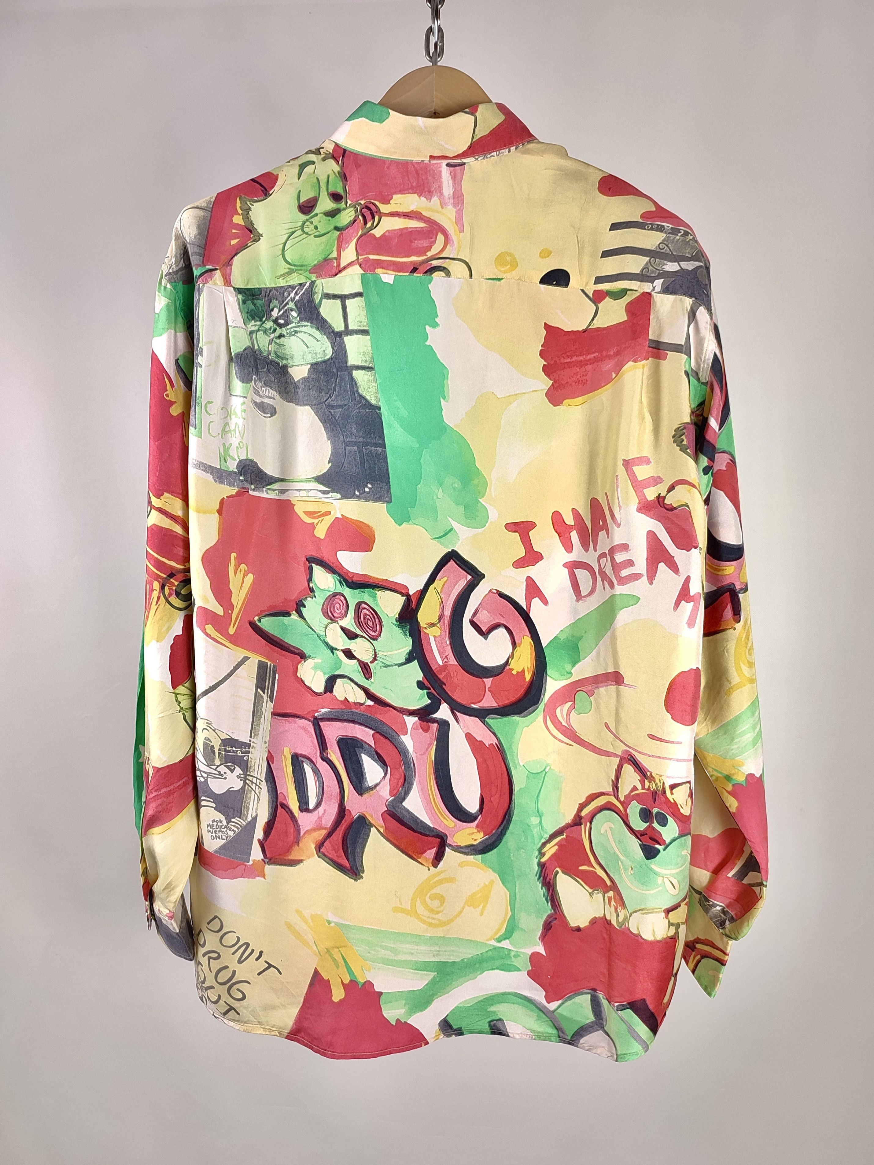 Iceberg 1992 Iceberg Silk Don’t Drug Out LSD Full Print Shirt 90s Size US L / EU 52-54 / 3 - 10 Thumbnail