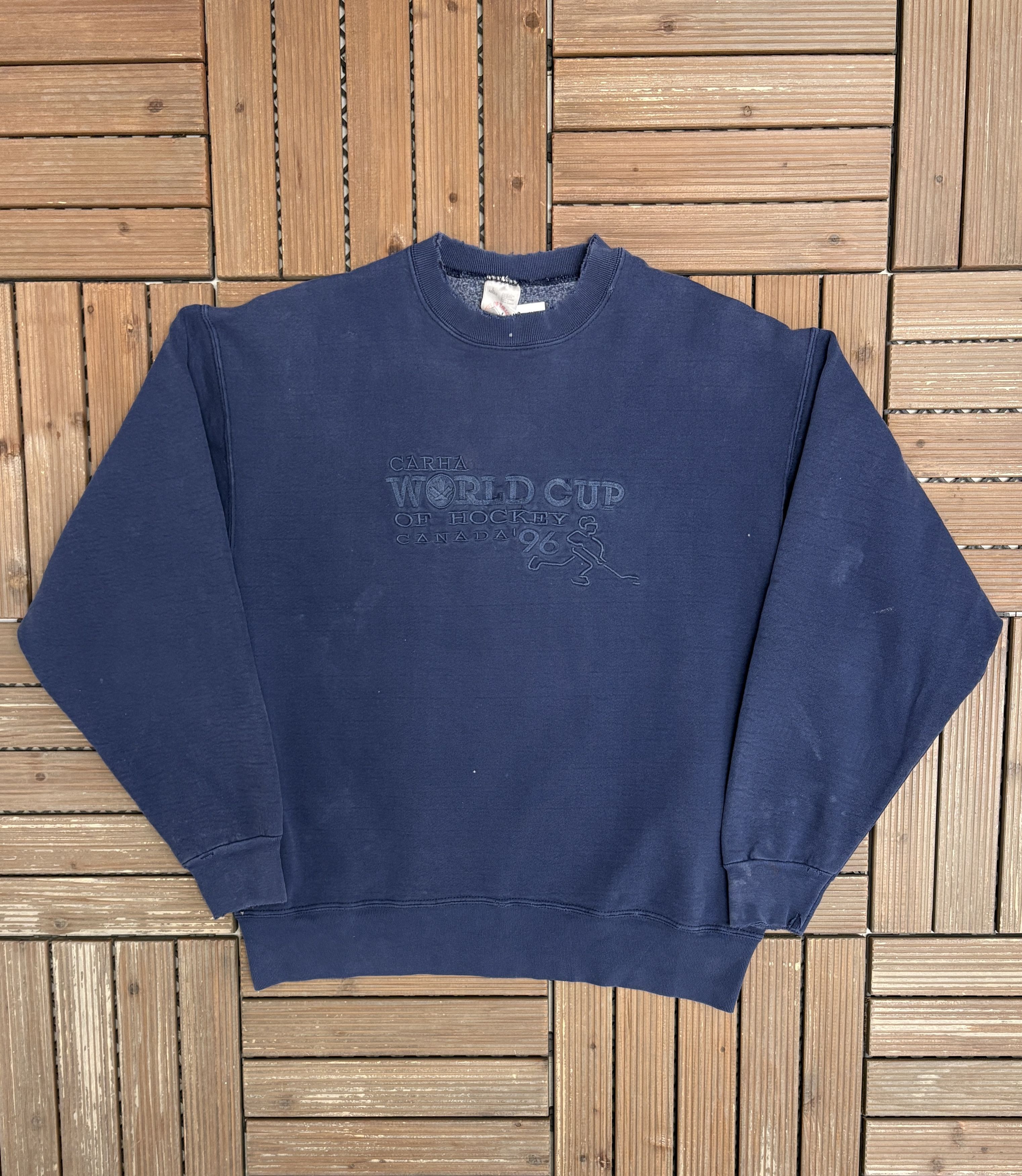 Vintage CARHA World Cup Of Hockey Vintage Crewneck Sweater Size US L / EU 52-54 / 3 - 1 Thumbnail