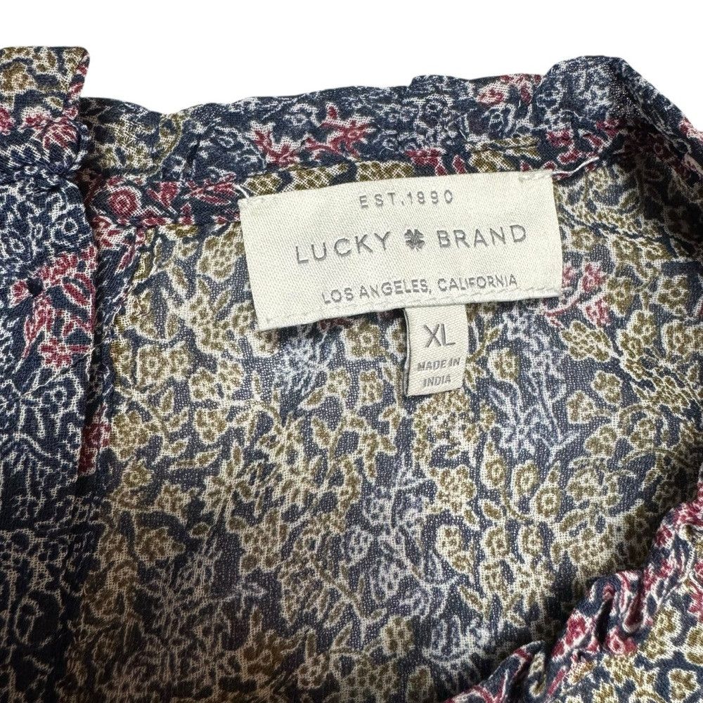 Lucky Brand Lucky Brand Peasant Chiffon Long Sleeve Floral Blouse Size Size XL / US 12-14 / IT 48-50 - 7 Thumbnail