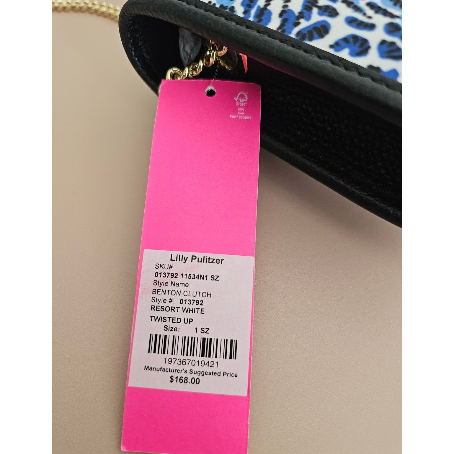 Lilly Pulitzer Lilly Pulitzer Resort White Twisted Up BENTON Clutch Bag Size ONE SIZE - 12 Thumbnail